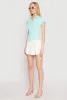 Iris Rib Knit Contrast Trim V Neck Polo Shirt sold by Rainbow