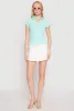 Iris Rib Knit Contrast Trim V Neck Polo Shirt sold by Rainbow
