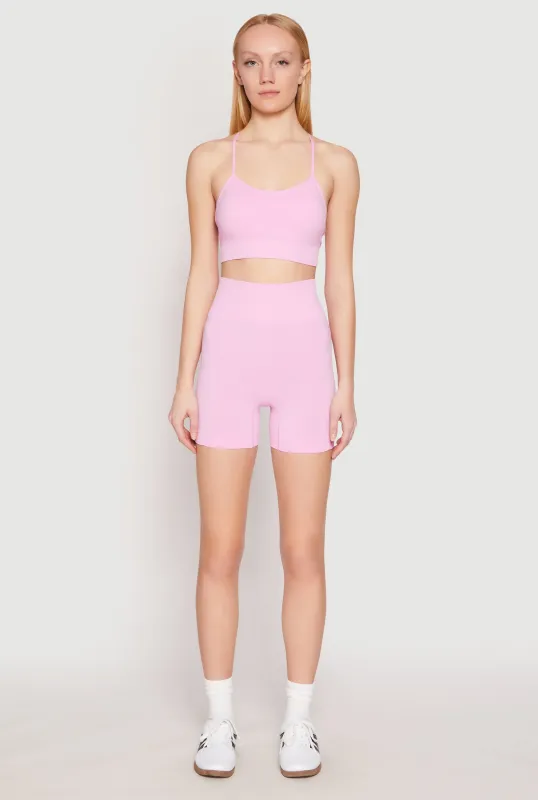 Seamless Marled Biker Shorts sold by Rainbow