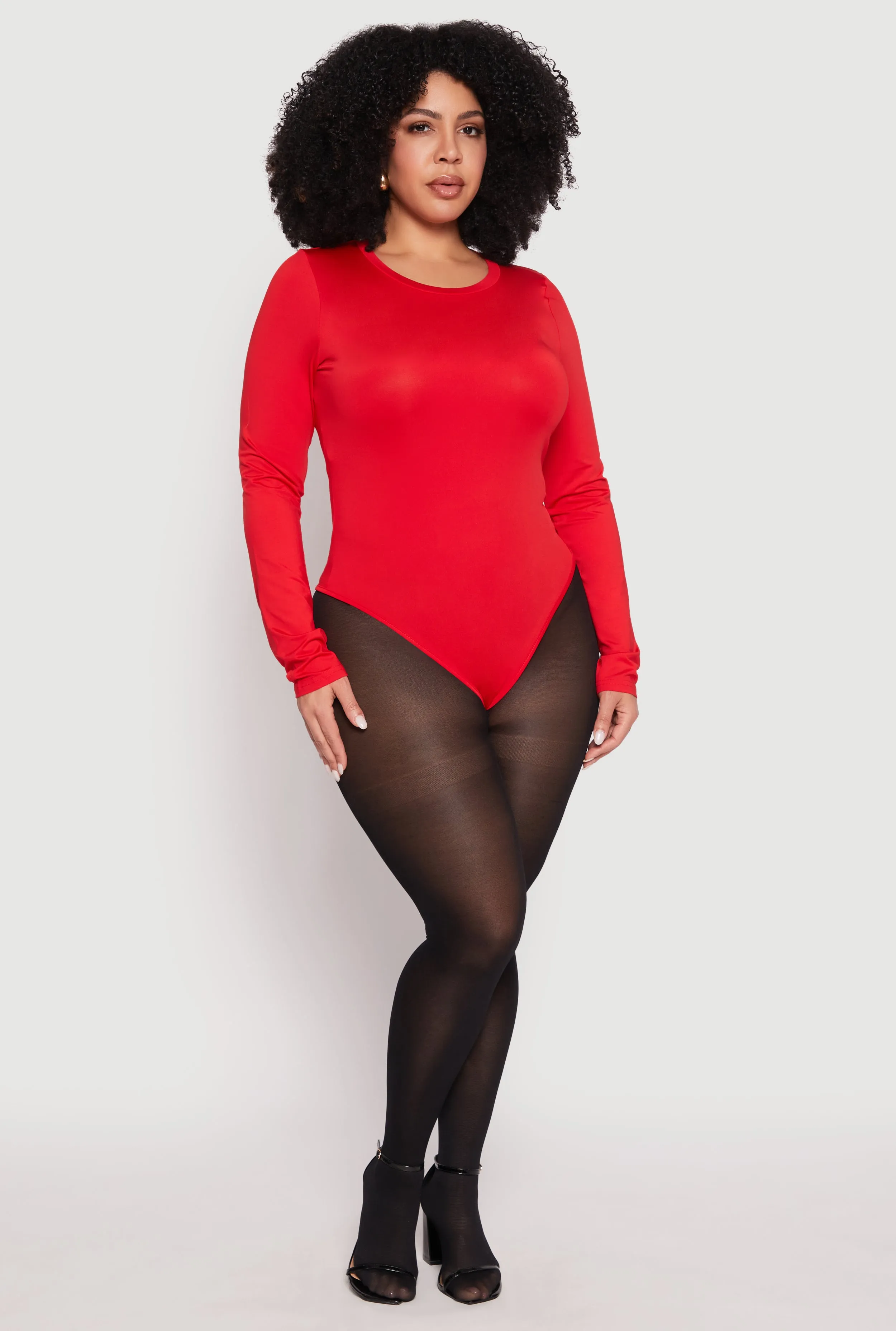 Plus Size Daisy Long Sleeve Bodysuit sold by Rainbow