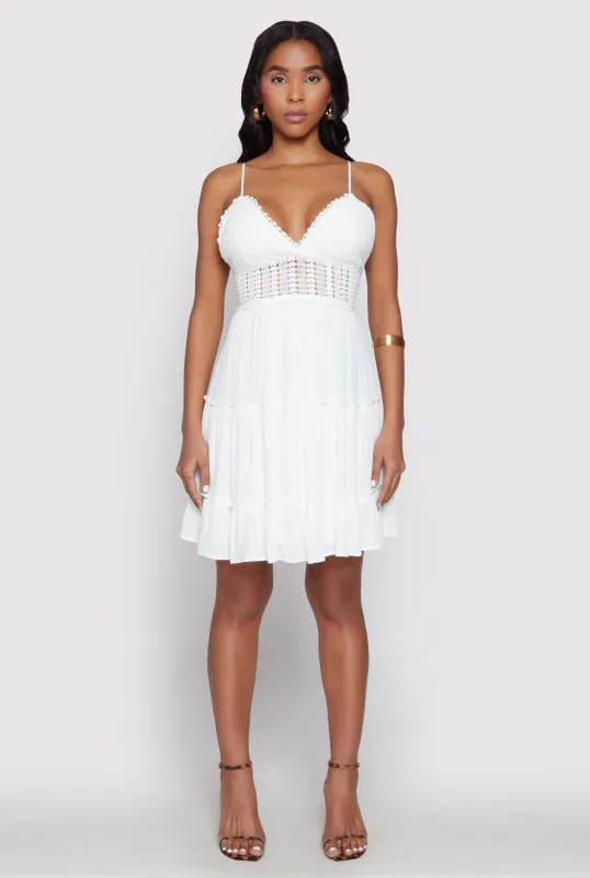 Crochet Tiered Dress sold by Rainbow