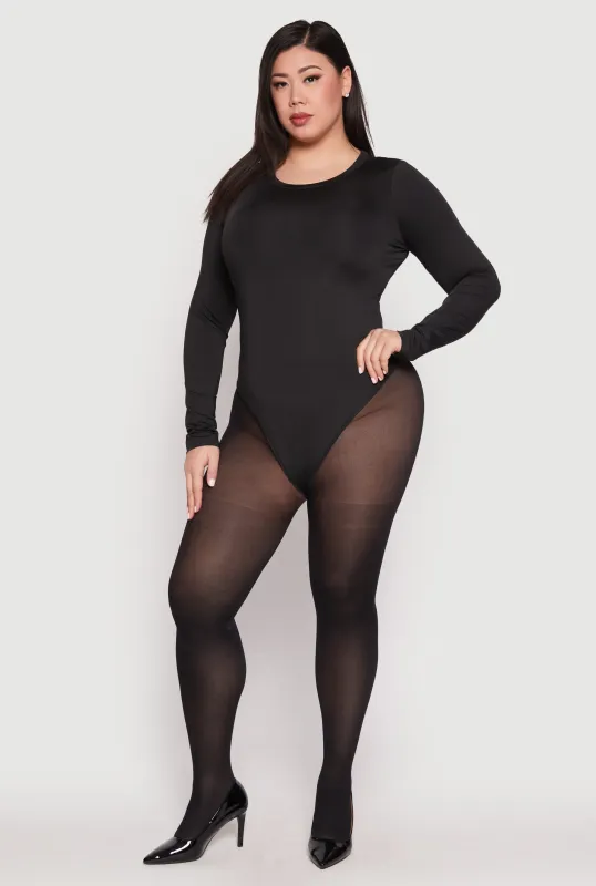 Plus Size Daisy Long Sleeve Bodysuit sold by Rainbow