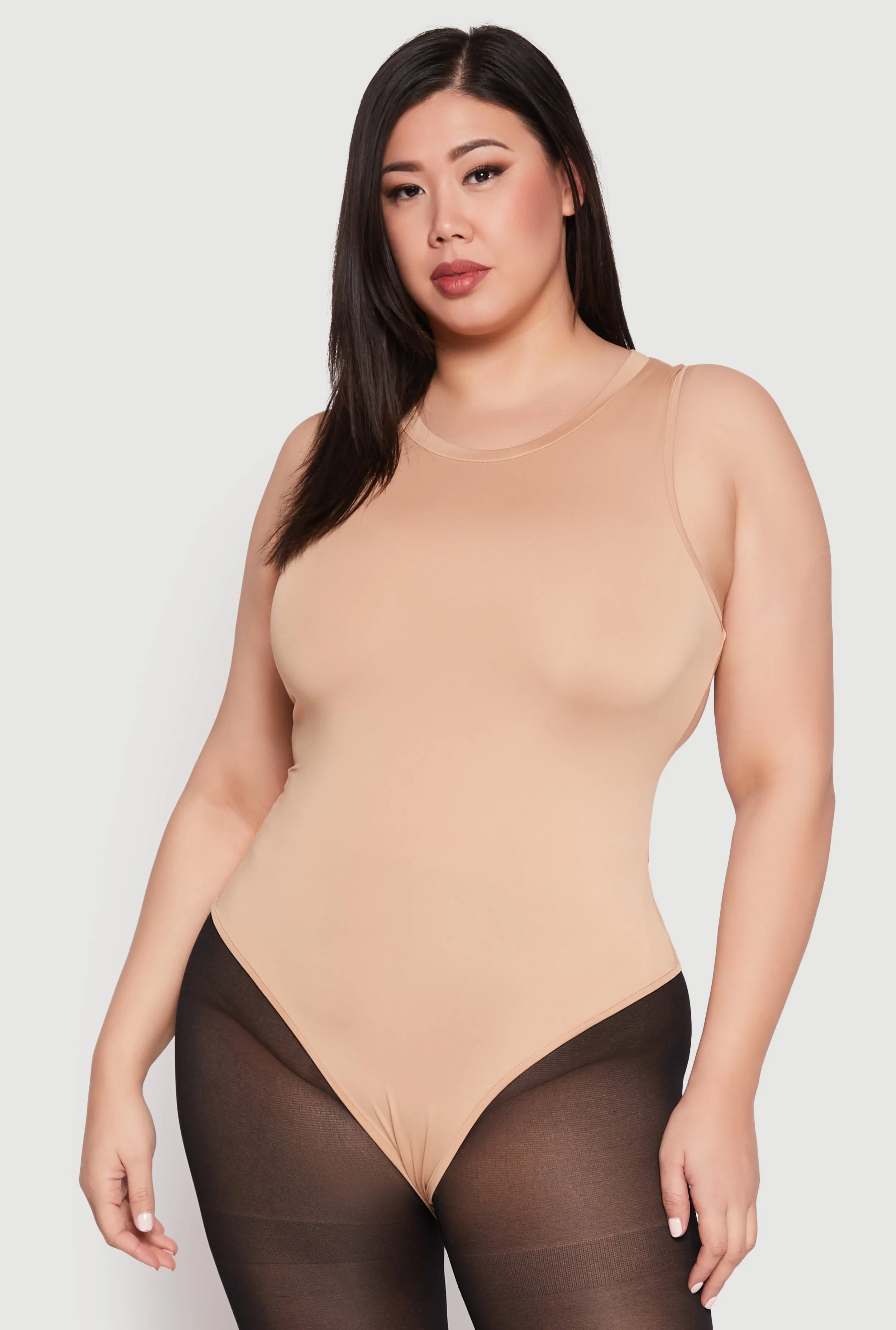 Plus Size Daisy Crew Neck Tank Bodysuit sold by Rainbow product image thumbnail 2