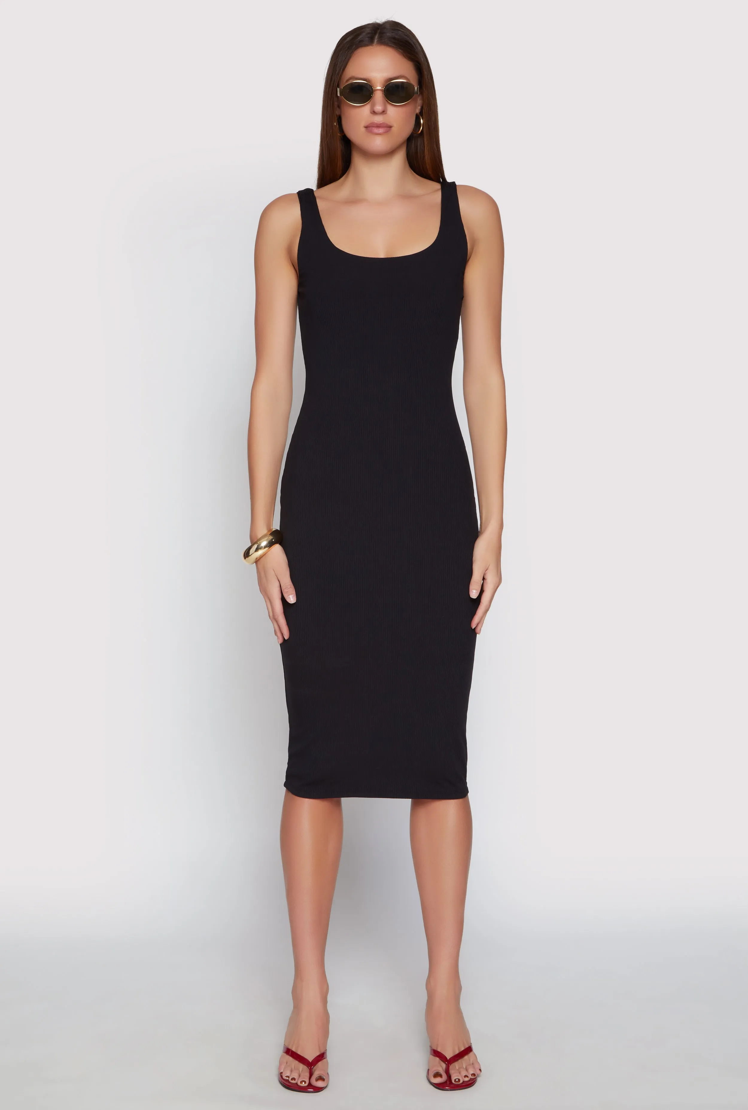 Haute Monde Ribbed Knit Tank Dress sold by Rainbow