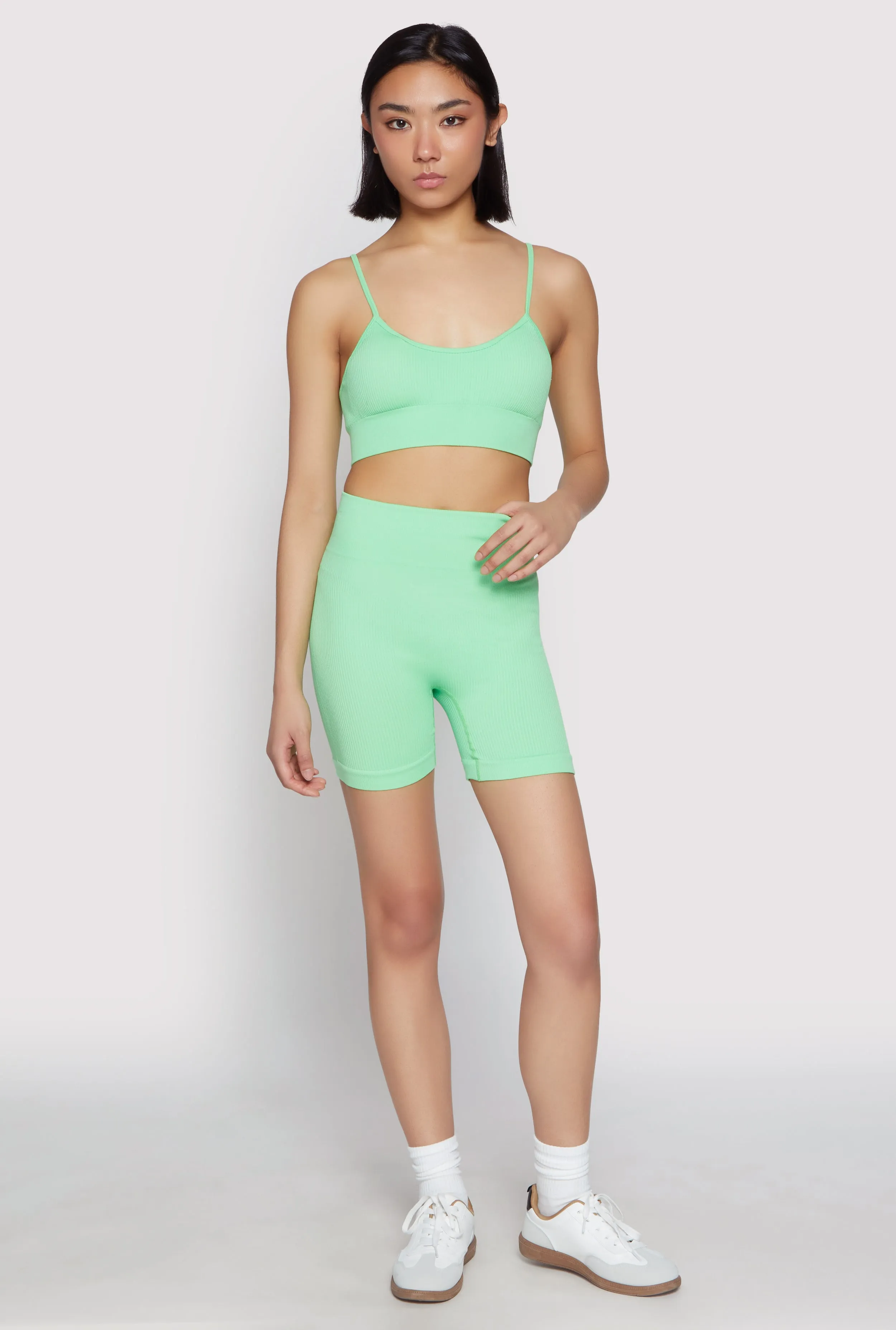 Seamless High Waist Biker Shorts sold by Rainbow product image thumbnail 2