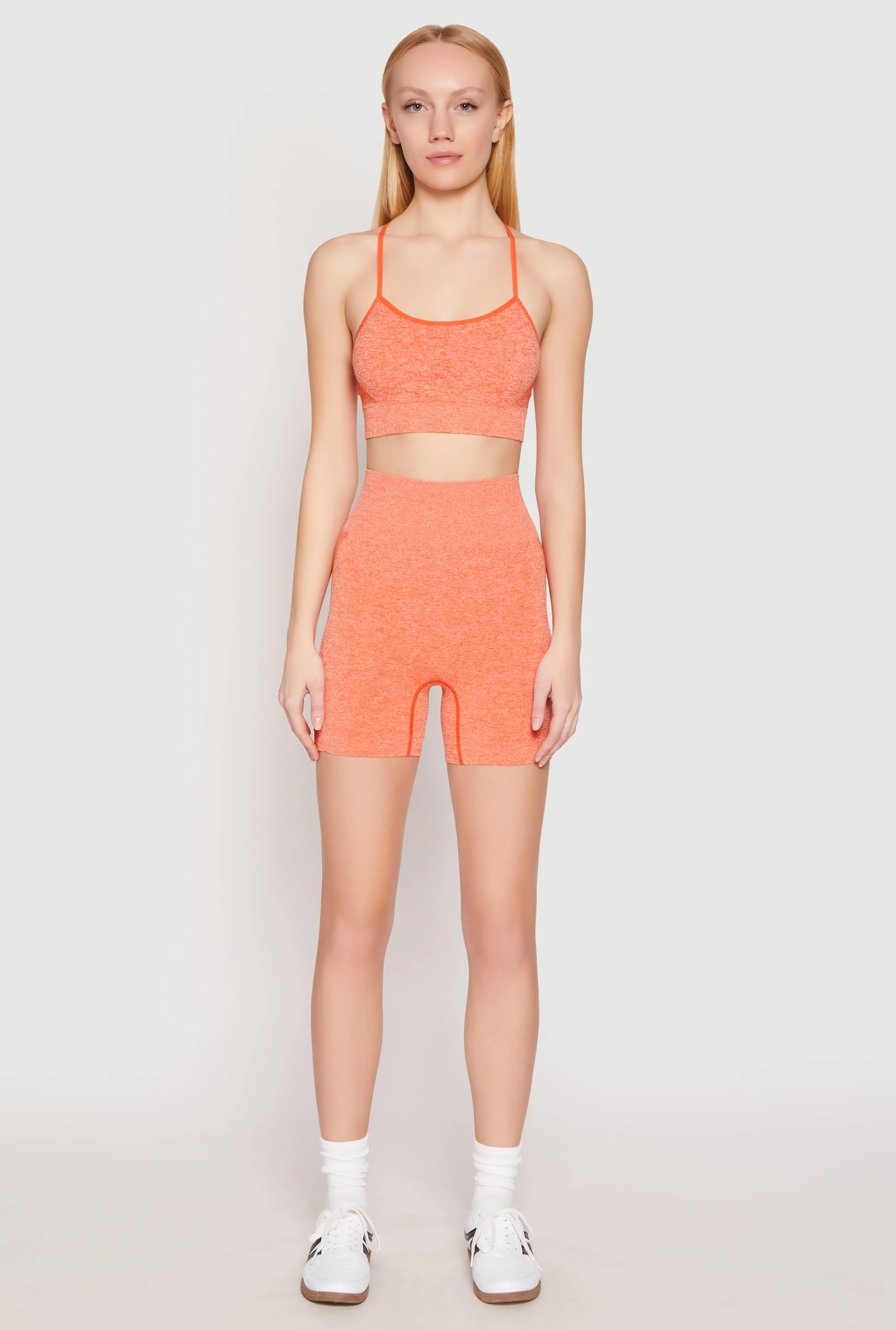 Seamless Marled Biker Shorts sold by Rainbow