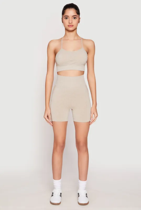 Seamless Marled Biker Shorts sold by Rainbow