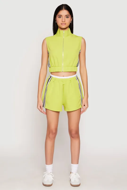 Contrast Waistband Side Stripe Shorts sold by Rainbow