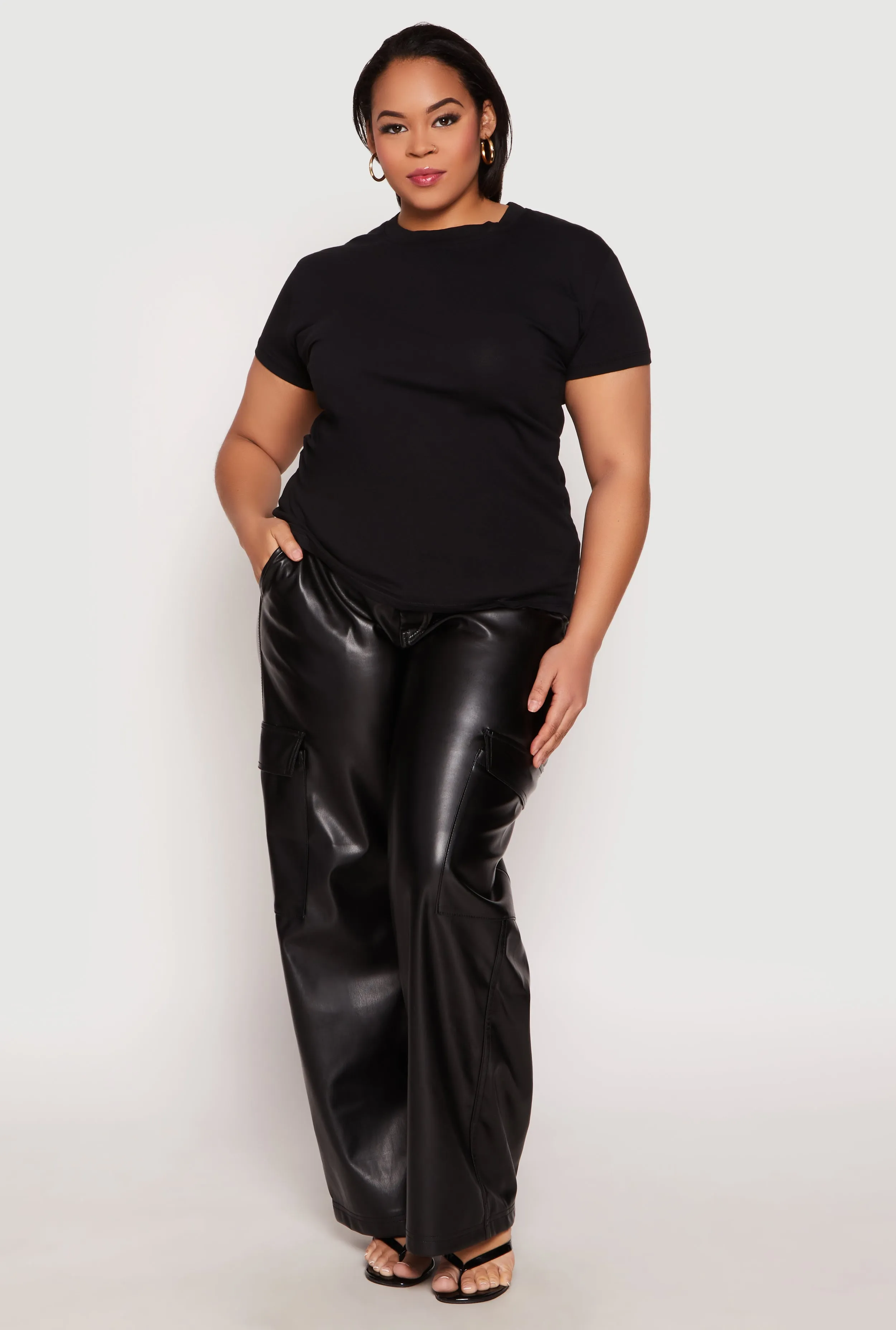 Plus Size Short Sleeve Crew Neck T Shirt sold by Rainbow product image thumbnail 3