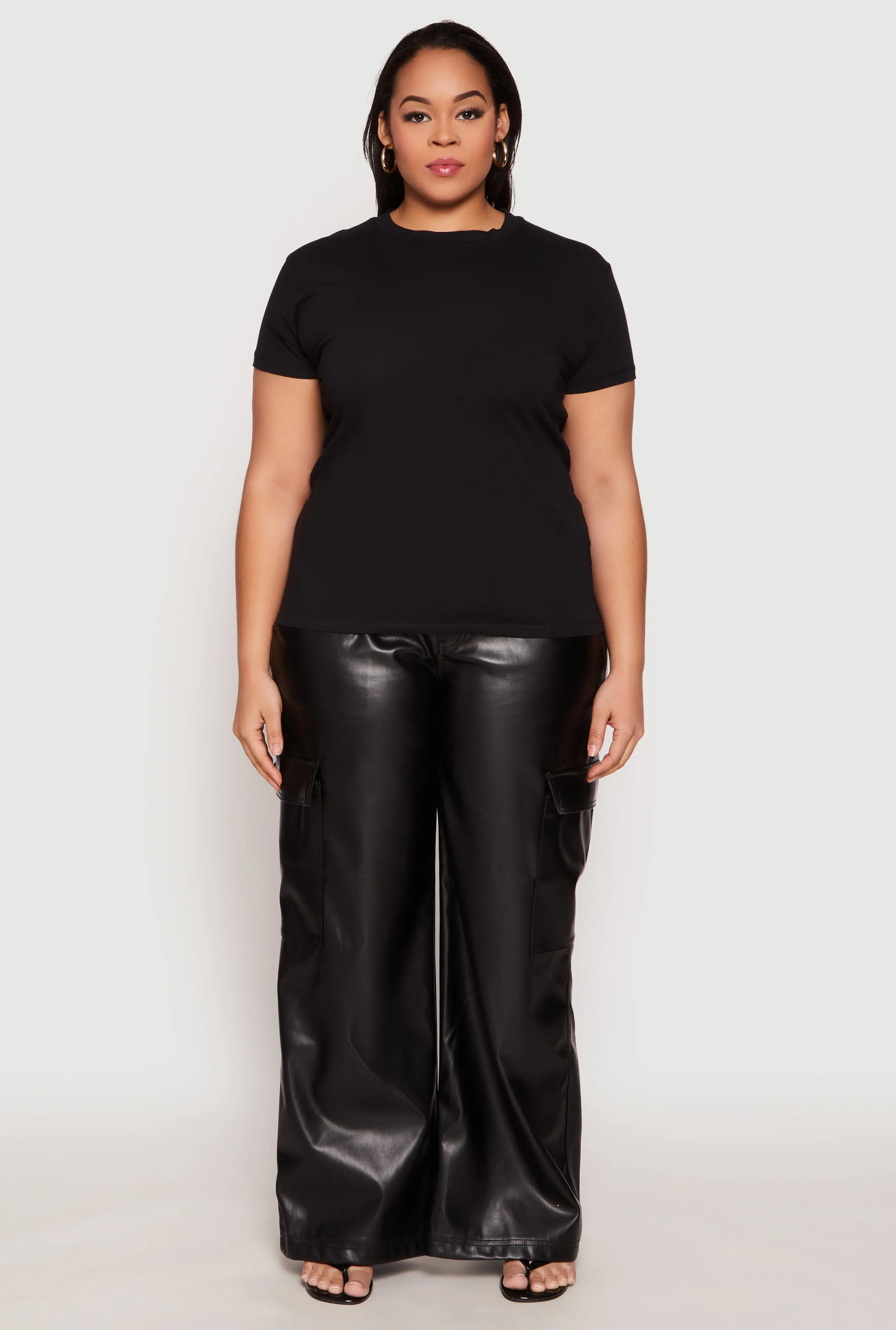 Plus Size Short Sleeve Crew Neck T Shirt sold by Rainbow