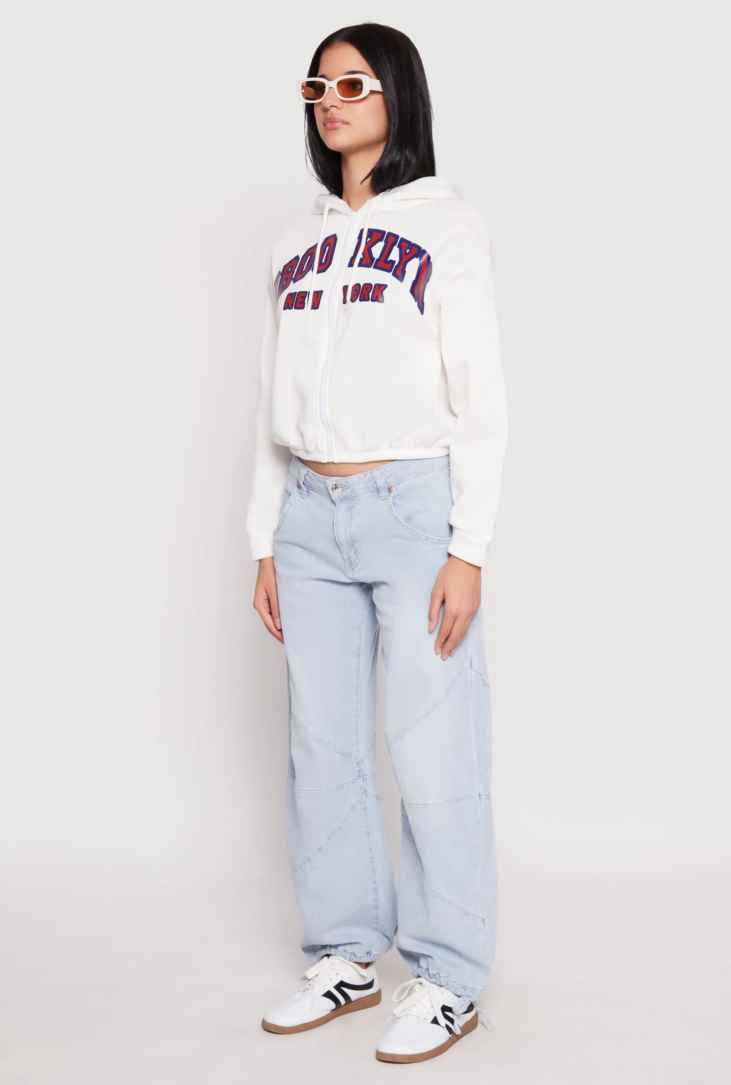 Destination Graphic Cropped Hooded Sweatshirt sold by Rainbow product image thumbnail 5