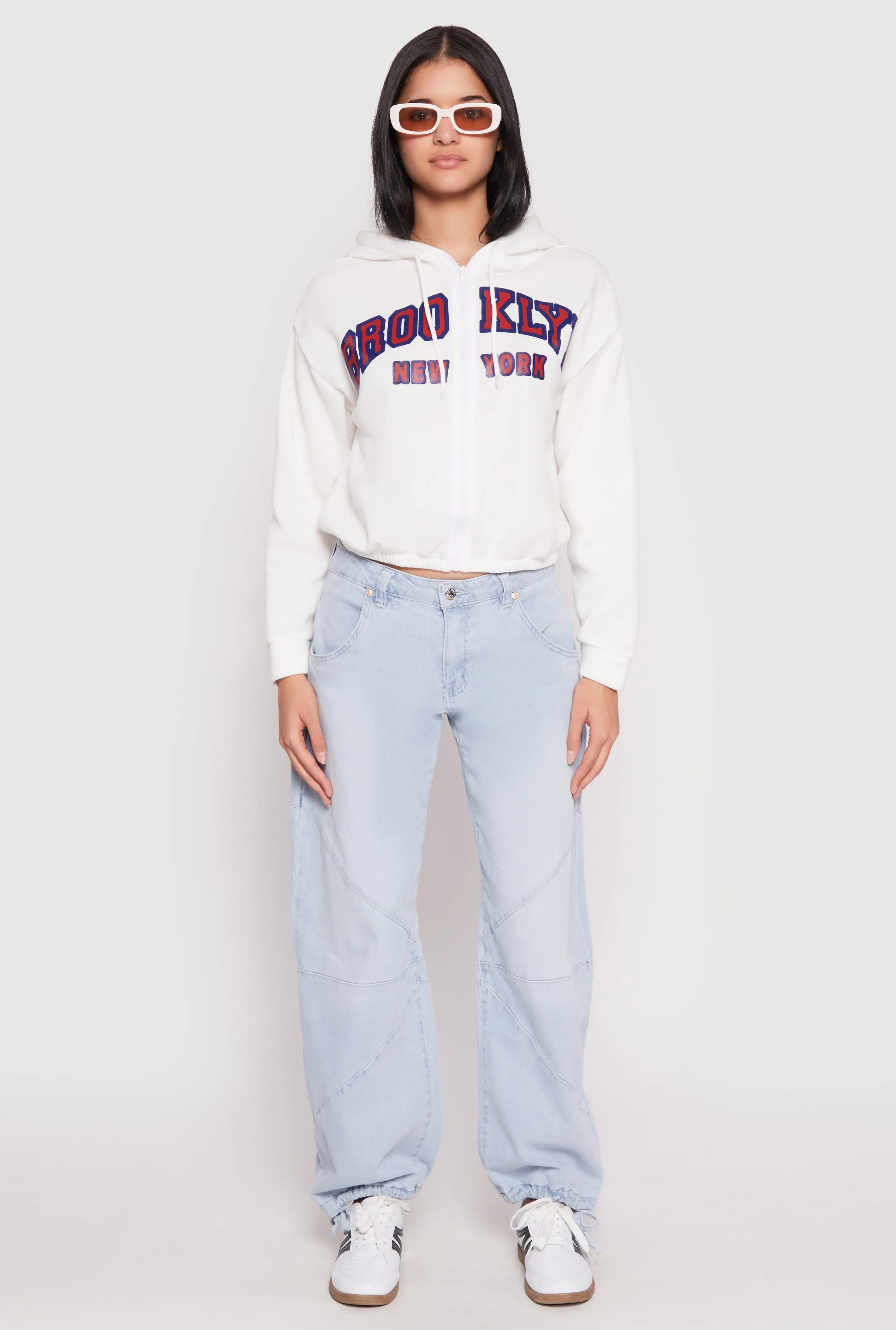 Destination Graphic Cropped Hooded Sweatshirt sold by Rainbow