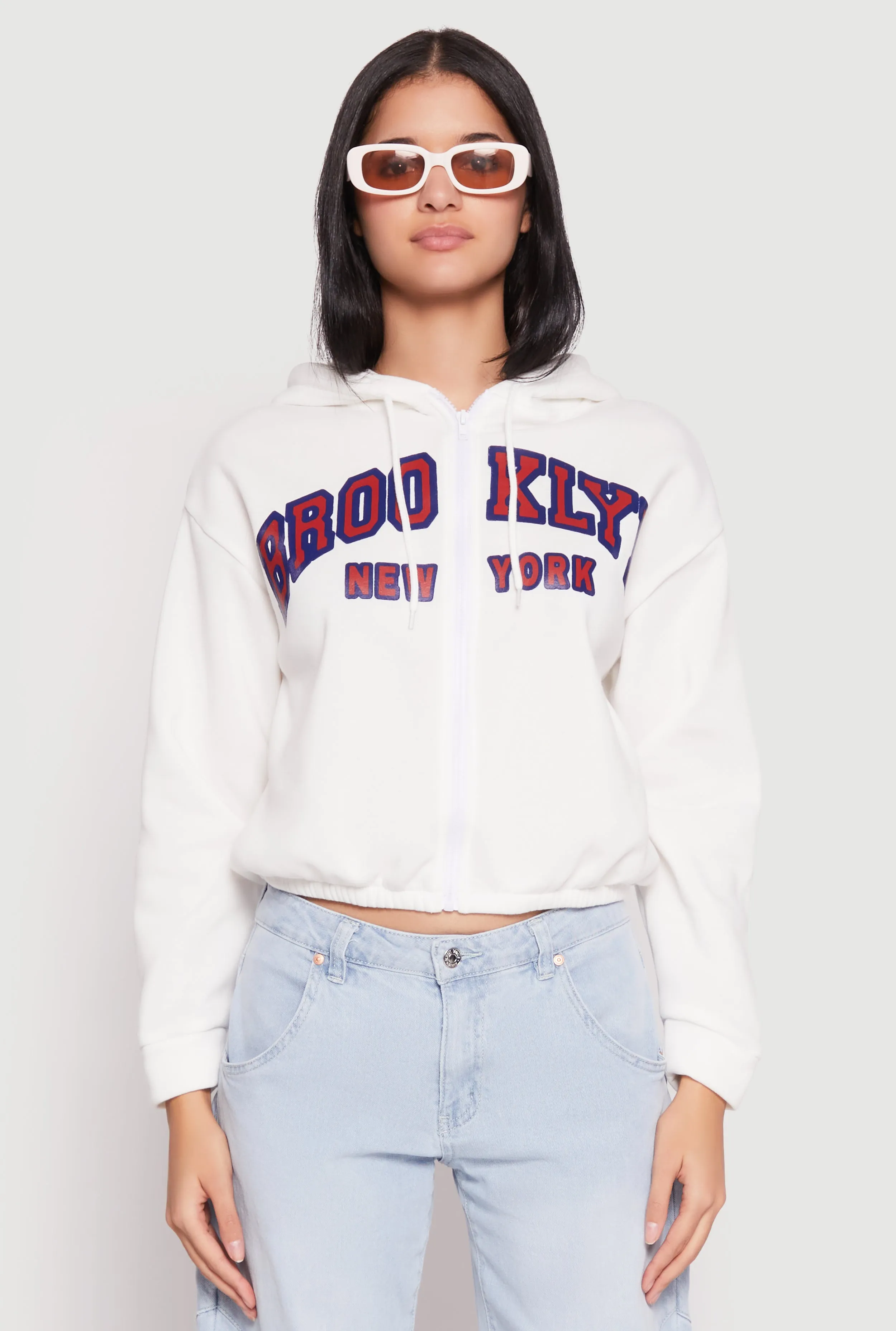 Destination Graphic Cropped Hooded Sweatshirt sold by Rainbow product image thumbnail 2