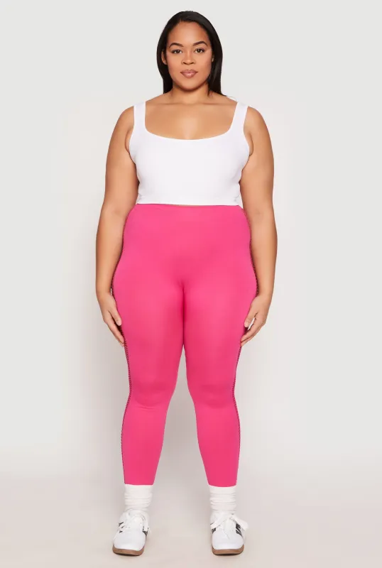 Plus Size Seamless Cut Out Side Leggings sold by Rainbow
