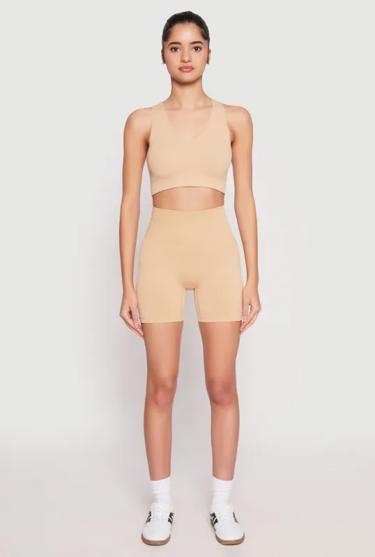 Seamless High Waisted Biker Shorts sold by Rainbow