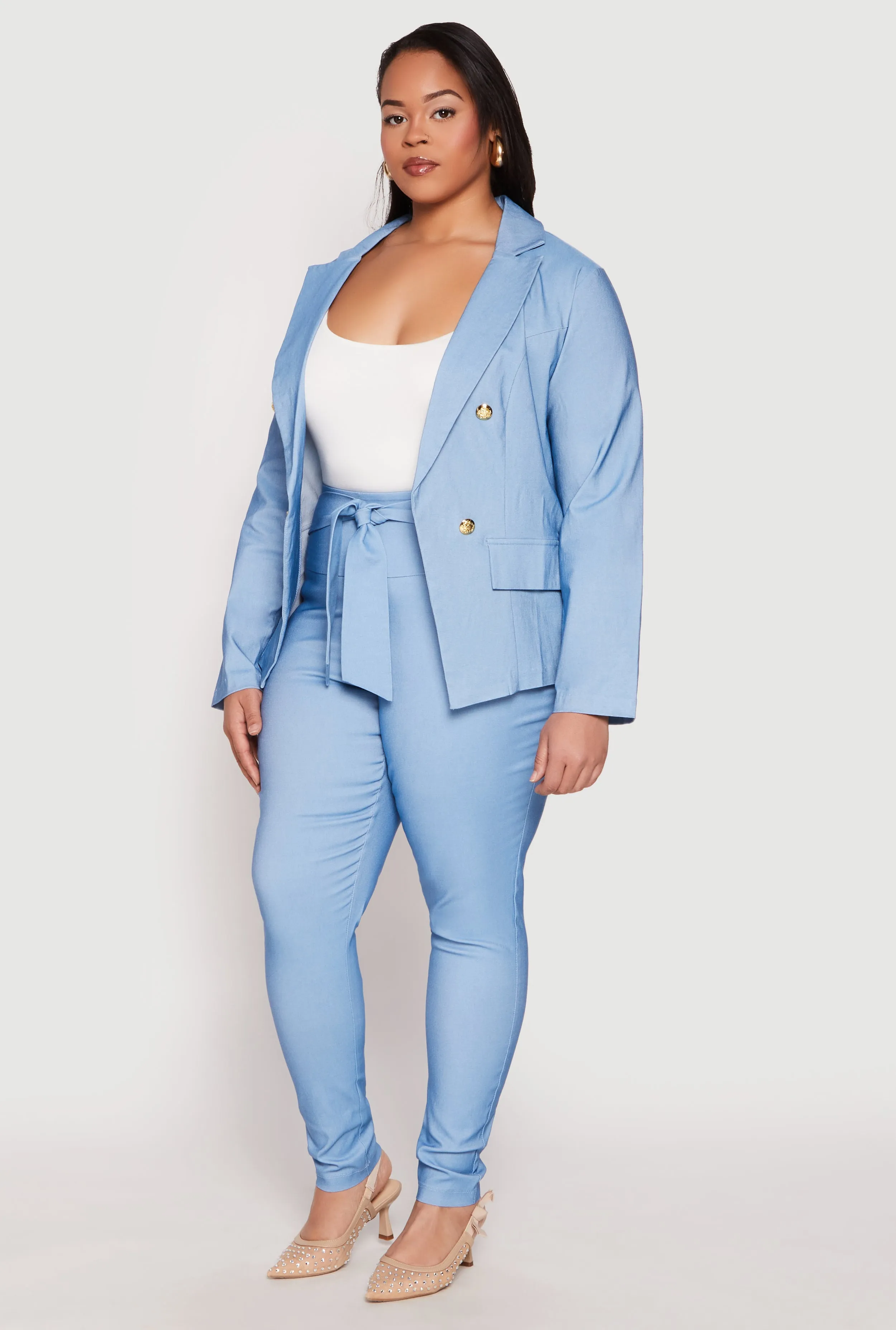 Plus Size Double Breasted Blazer sold by Rainbow product image thumbnail 3