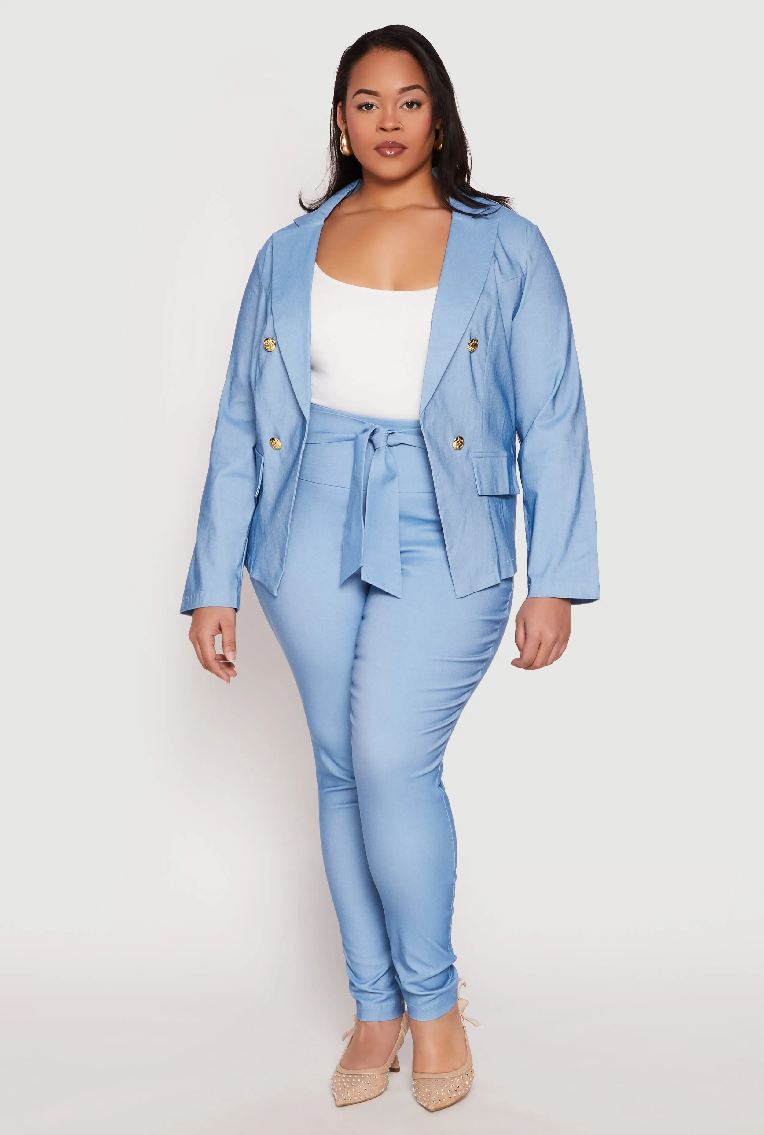Plus Size Double Breasted Blazer sold by Rainbow product image thumbnail 2