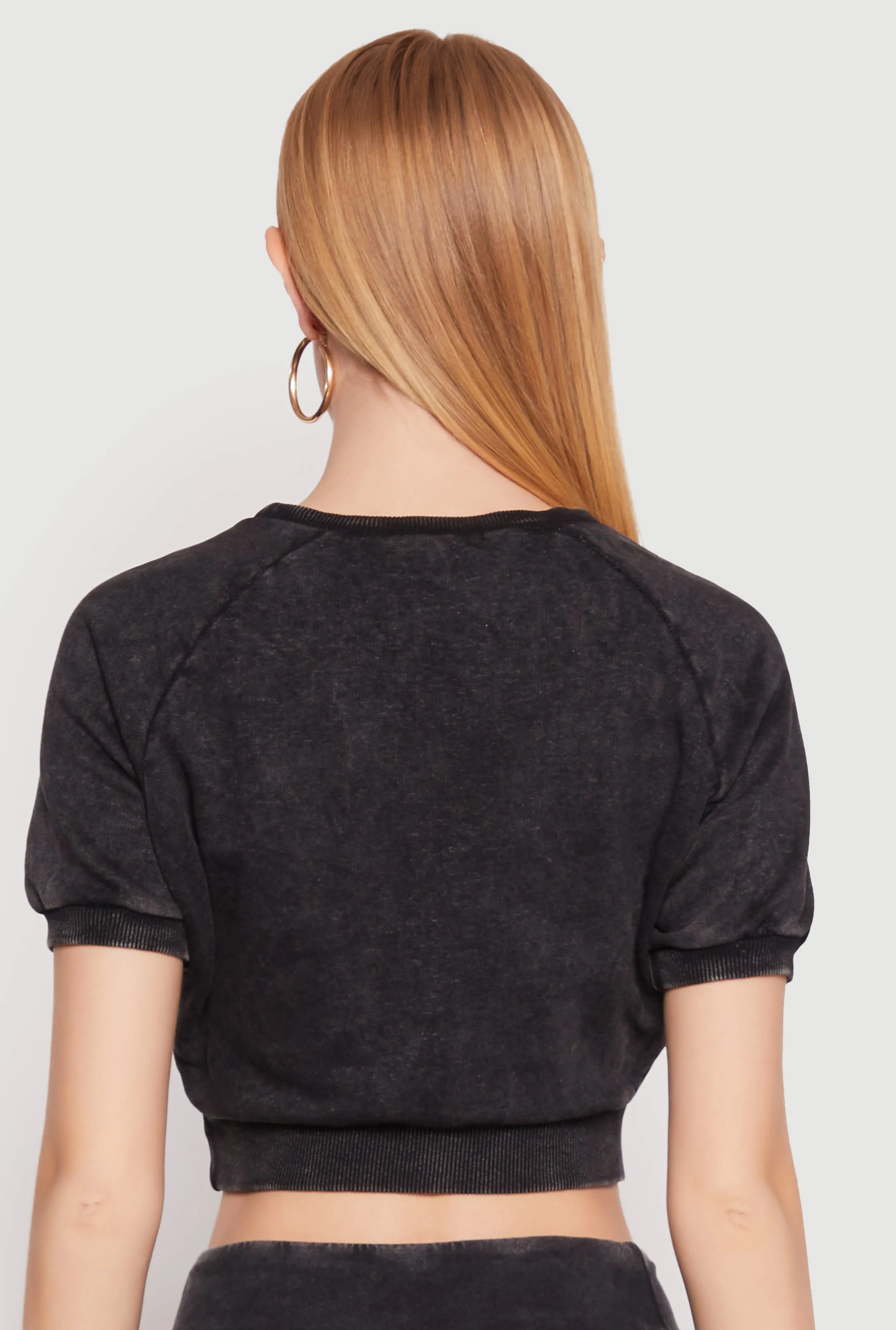 Mineral Wash Raglan Crop Top sold by Rainbow product image thumbnail 5