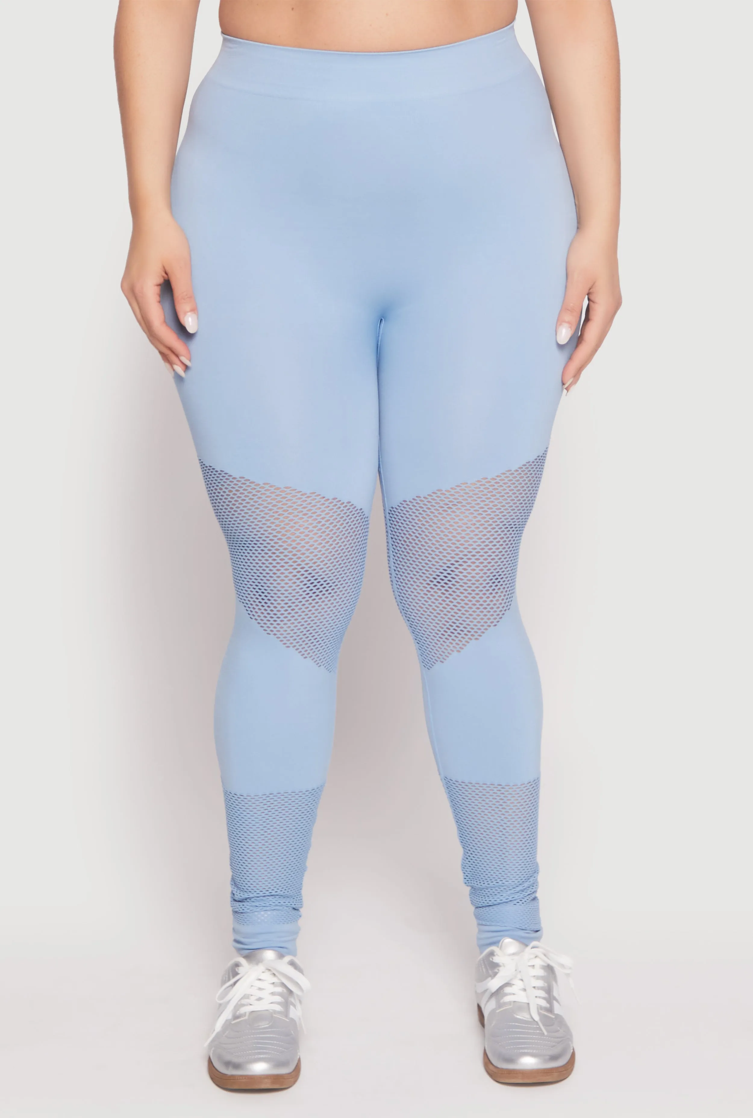 Plus Size Fishnet Detail Seamless Leggings sold by Rainbow product image thumbnail 5