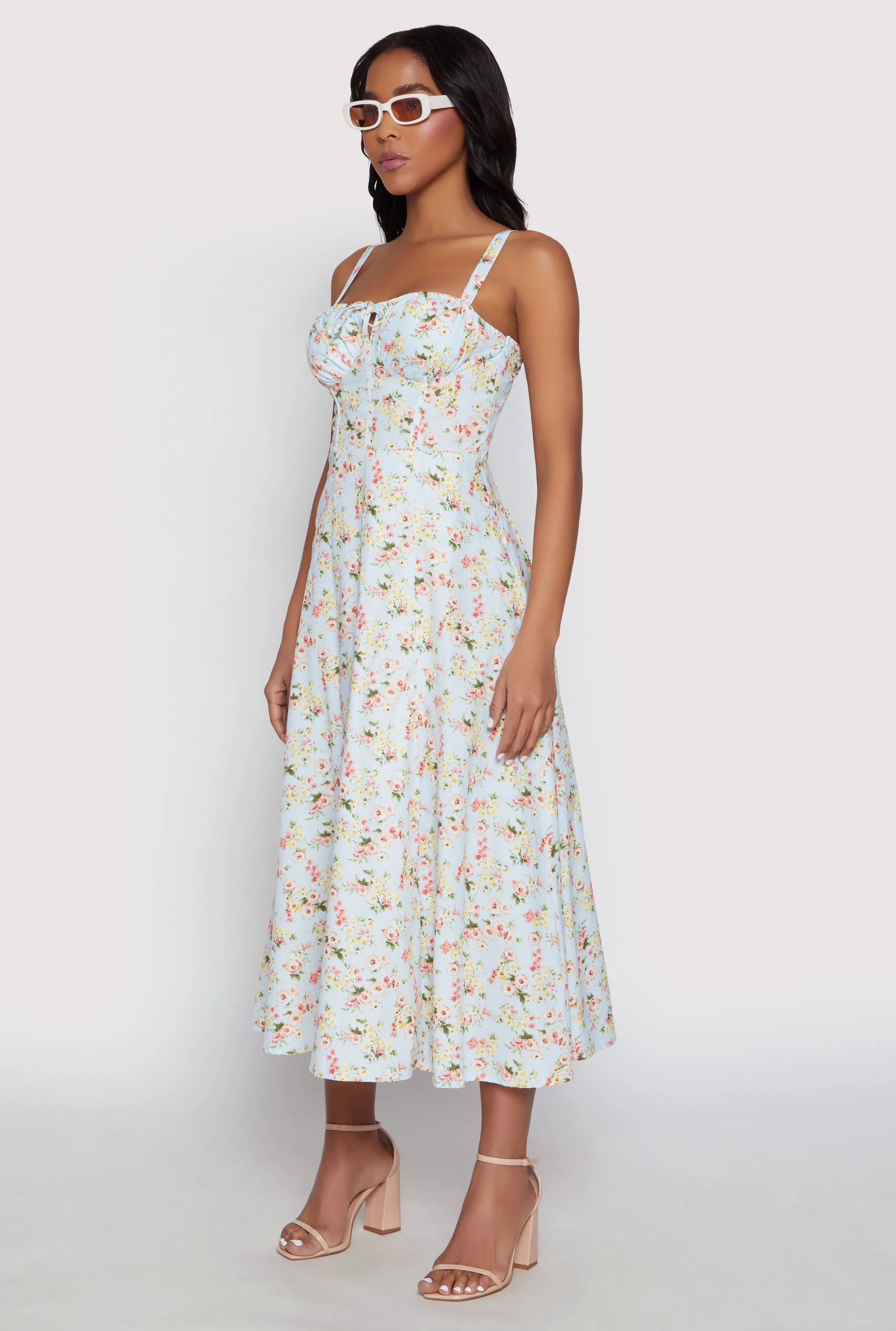 Haute Monde Floral Bustier Midi Dress sold by Rainbow product image thumbnail 3