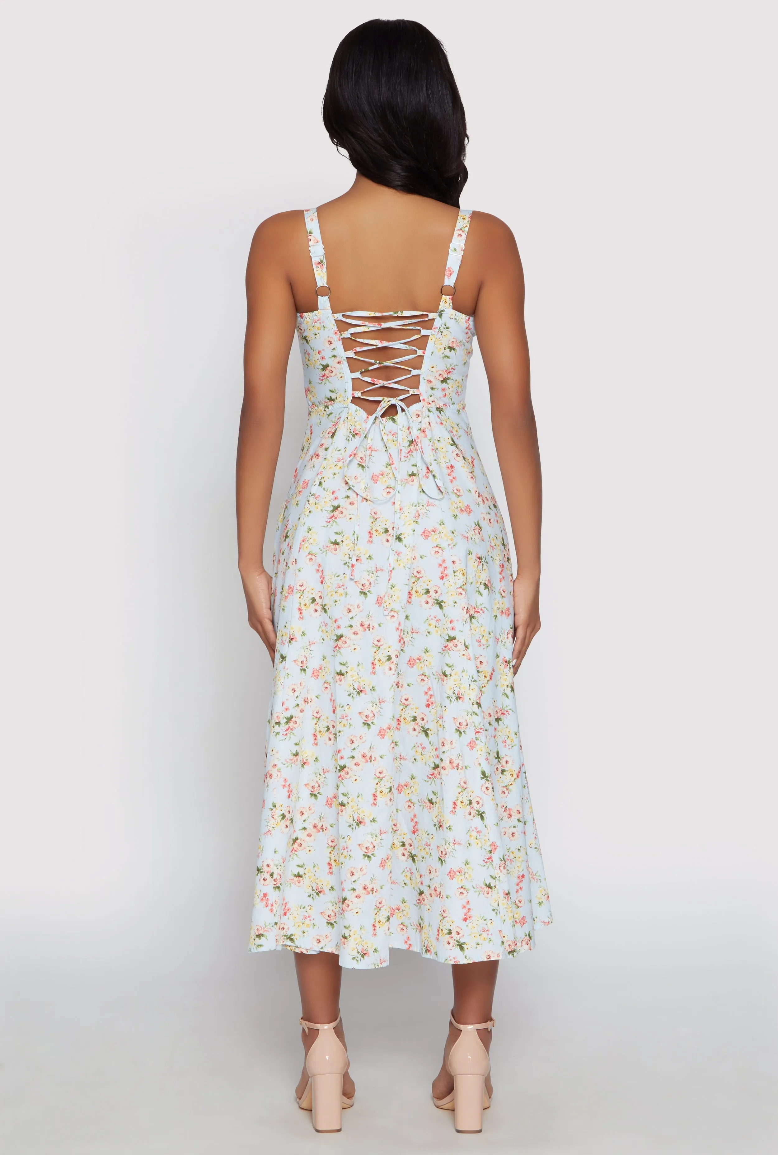 Haute Monde Floral Bustier Midi Dress sold by Rainbow product image thumbnail 5