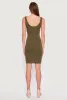 Ribbed Knit Notch Neck Dress sold by Rainbow