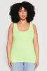Plus Size Rib Knit Tank Top sold by Rainbow