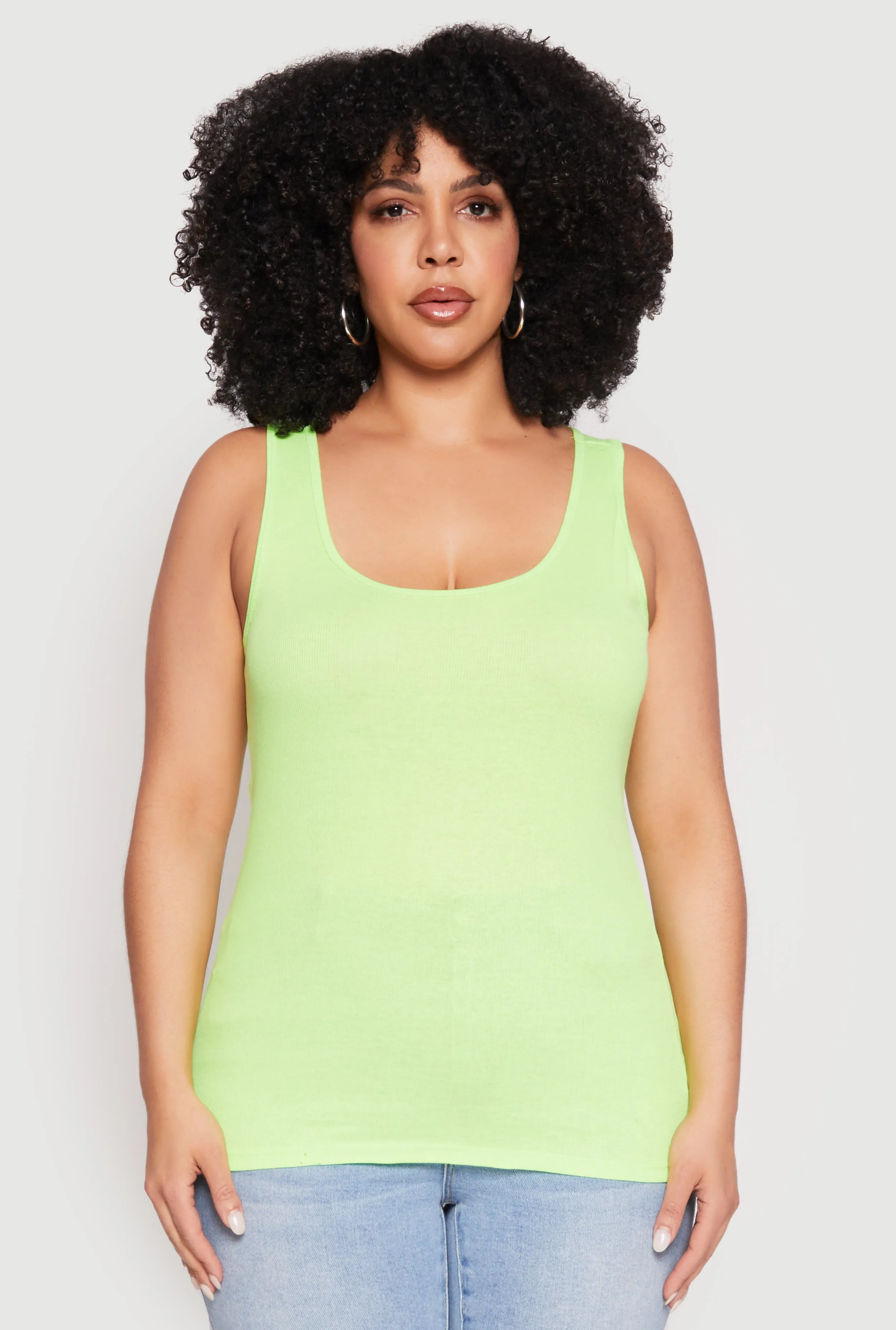 Plus Size Rib Knit Tank Top sold by Rainbow product image thumbnail 2