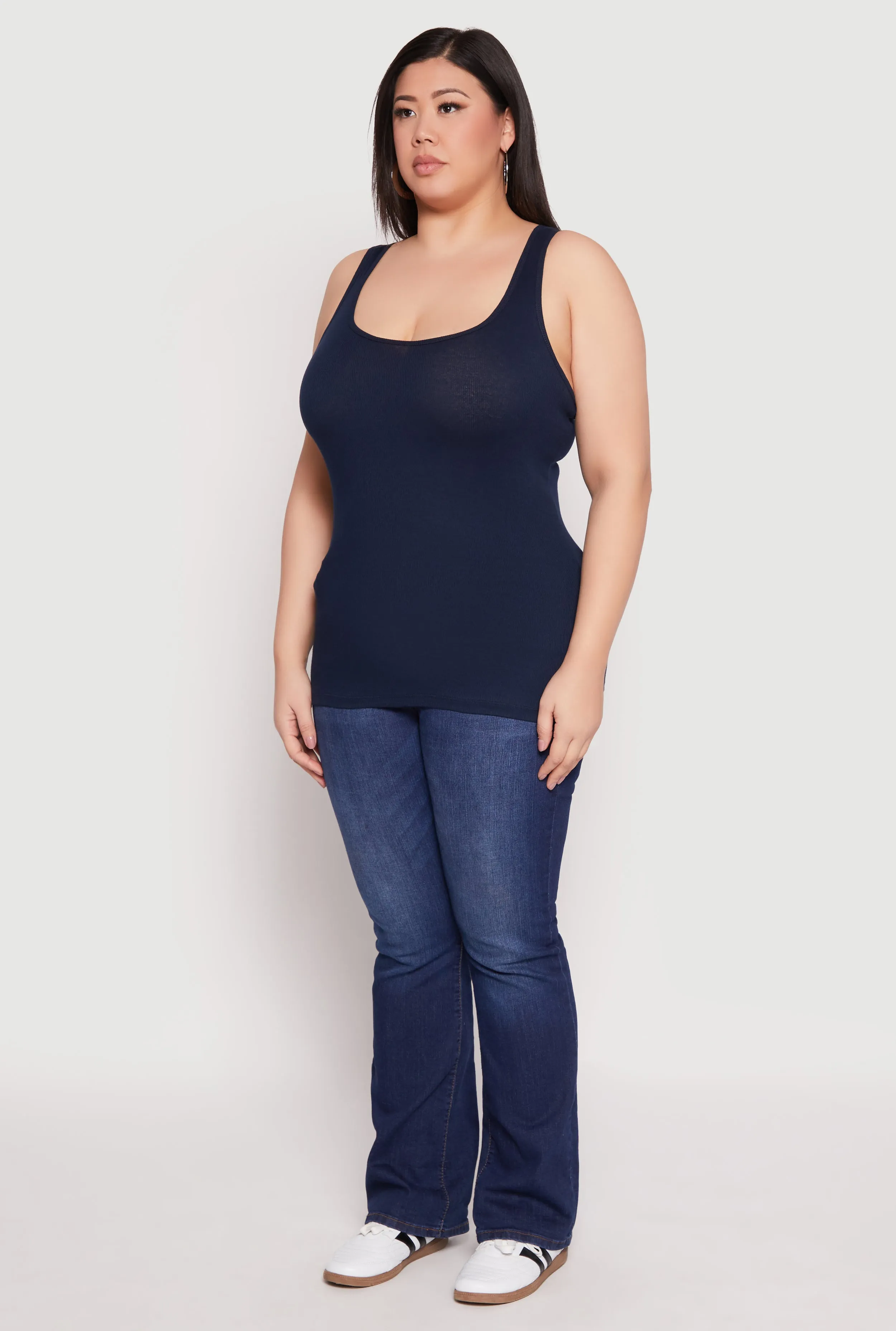 Plus Size Rib Knit Tank Top sold by Rainbow product image thumbnail 5