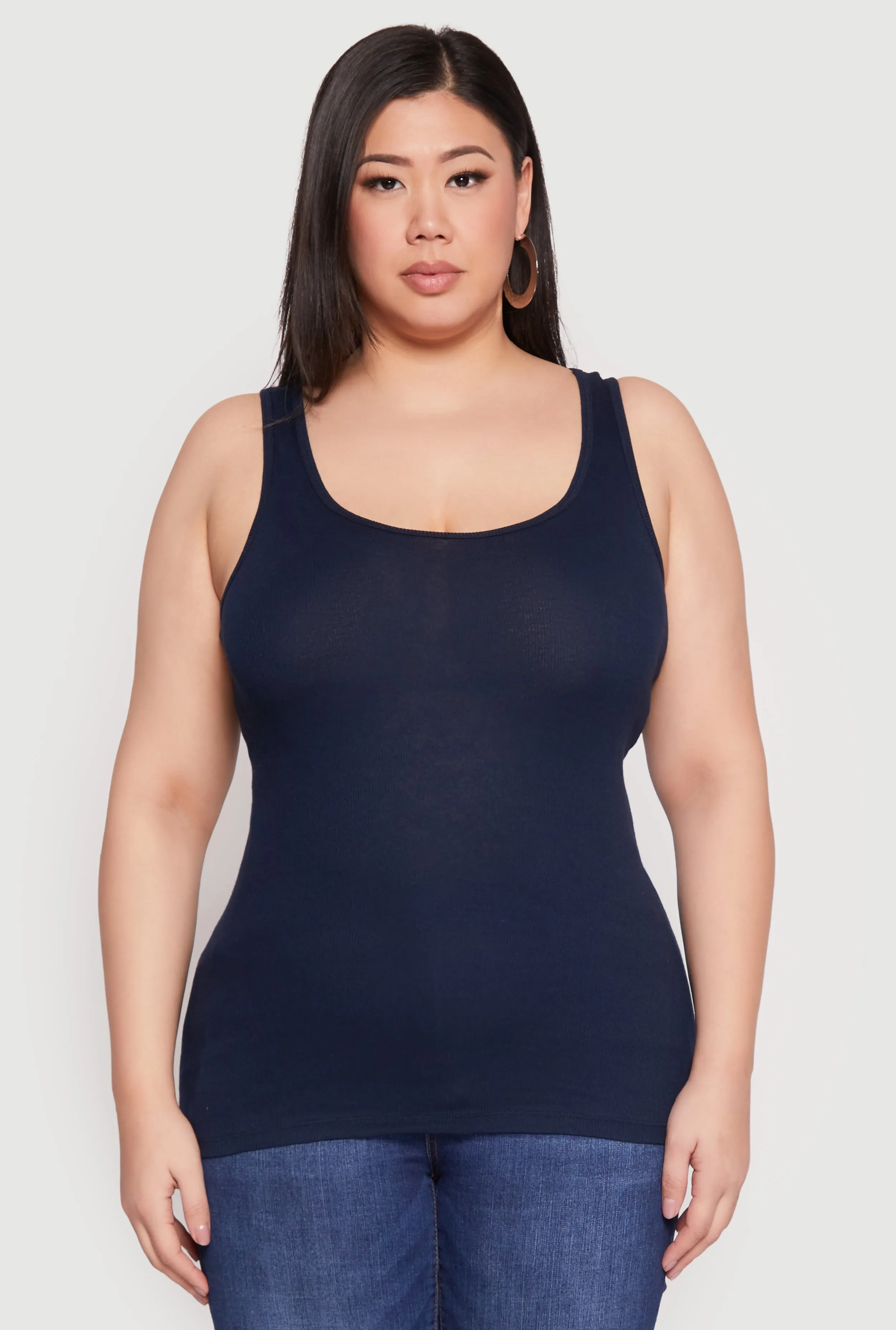 Plus Size Rib Knit Tank Top sold by Rainbow product image thumbnail 2