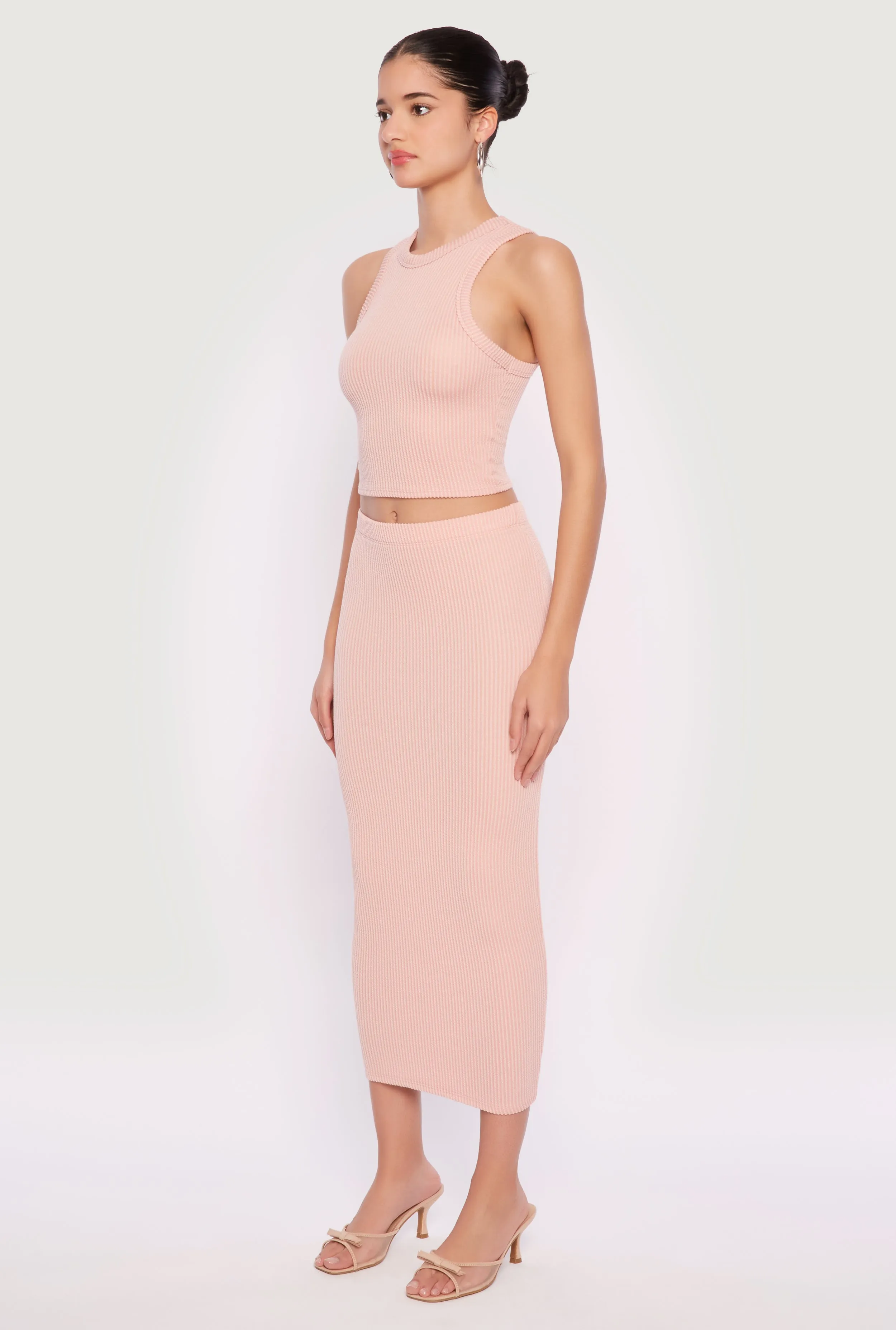 Almost Famous Ribbed Knit Racerback Tank Top sold by Rainbow product image thumbnail 5