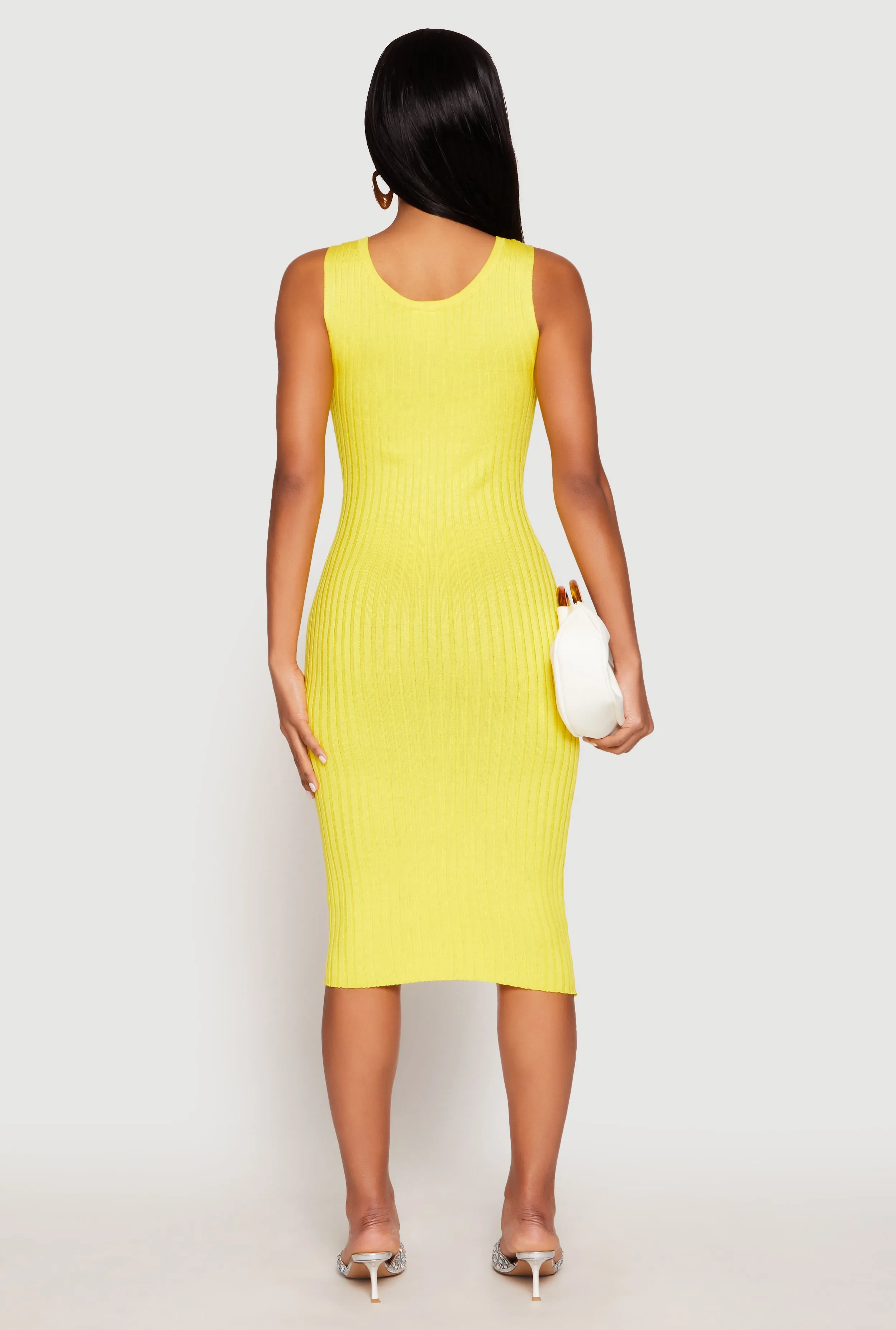Ribbed Knit Scoop Neck Midi Dress sold by Rainbow product image thumbnail 5