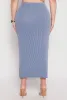 Plus Size Almost Famous Ribbed Knit Skirt sold by Rainbow