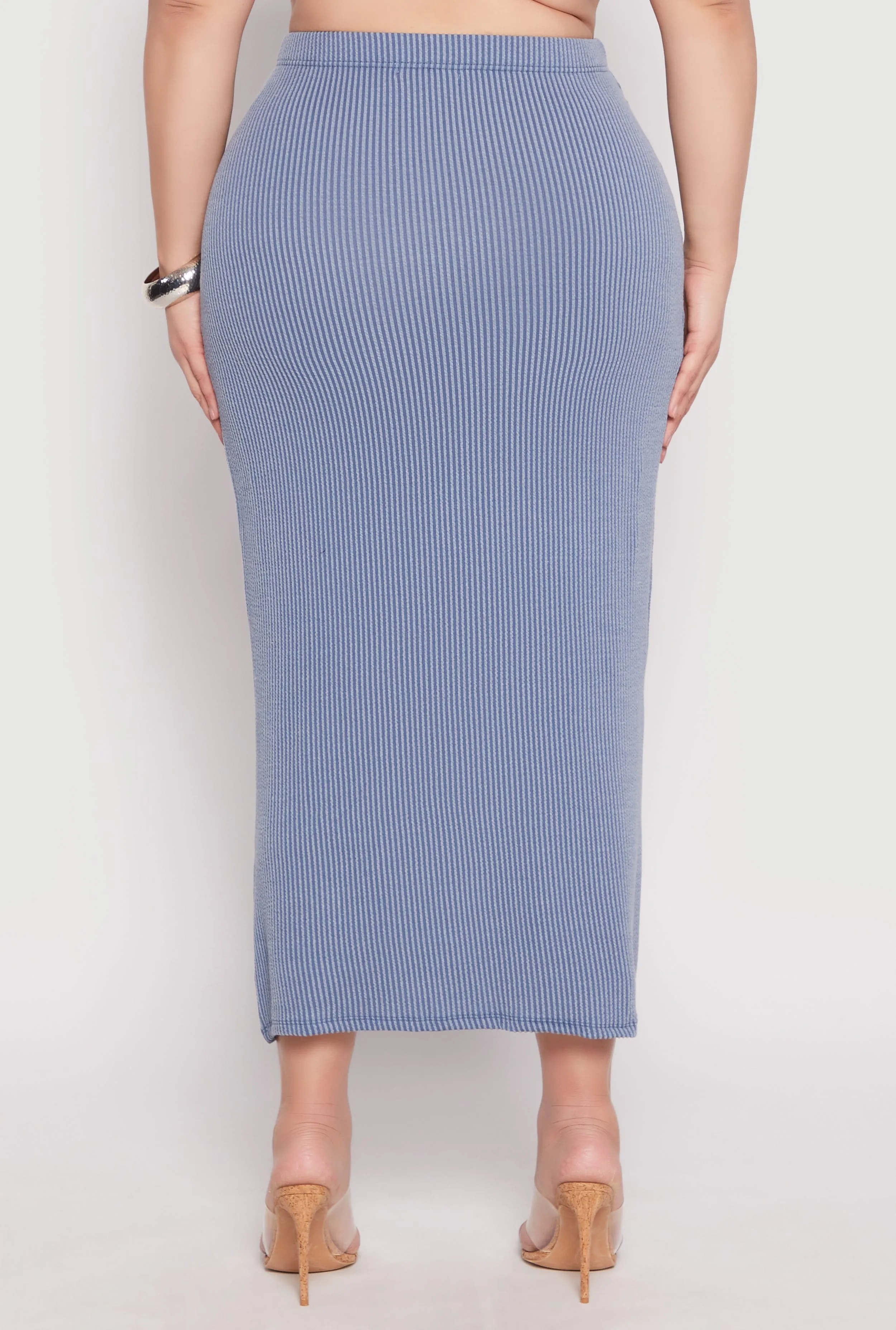 Plus Size Almost Famous Ribbed Knit Skirt sold by Rainbow product image thumbnail 5