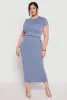 Plus Size Almost Famous Ribbed Knit Skirt sold by Rainbow