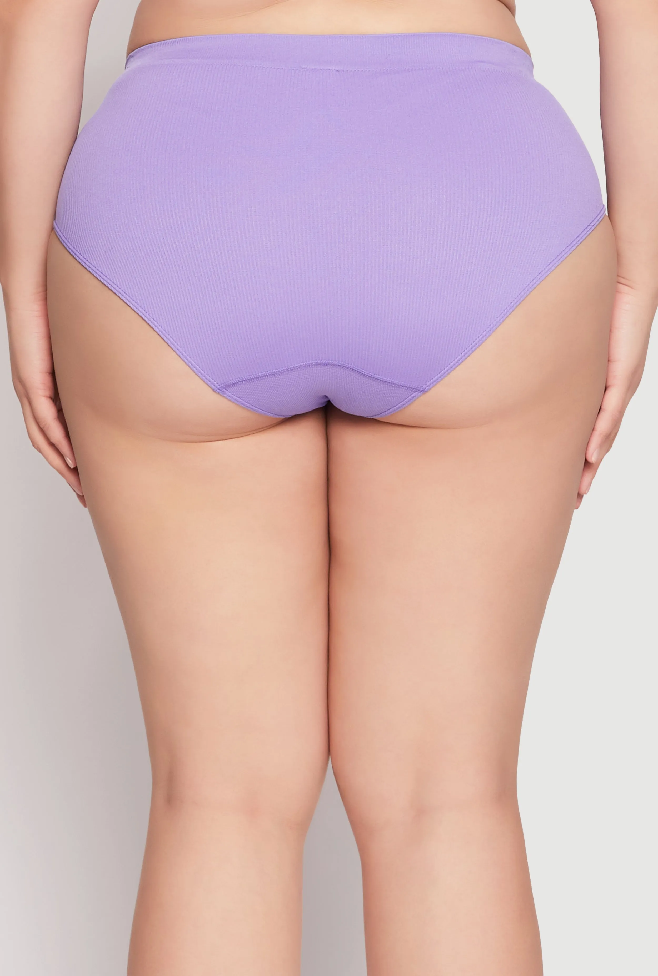 Plus Size Ribbed Knit Seamless Bikini Underwear sold by Rainbow product image thumbnail 5