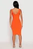 Ribbed Knit Notch Neck Dress sold by Rainbow
