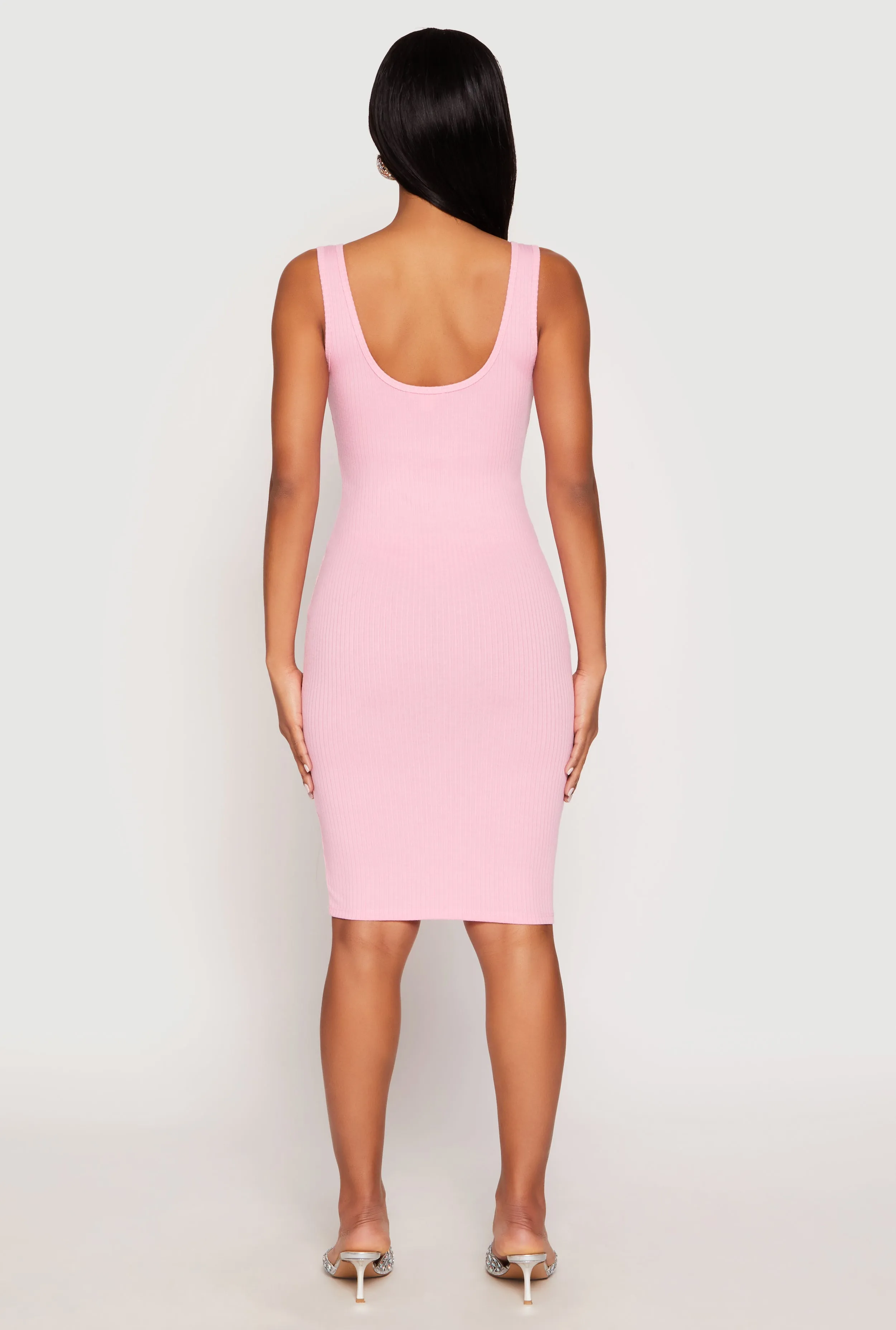 Ribbed Knit Notch Neck Dress sold by Rainbow product image thumbnail 5