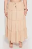 Plus Size Almost Famous Tiered Maxi Skirt sold by Rainbow
