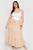Plus Size Almost Famous Tiered Maxi Skirt sold by Rainbow