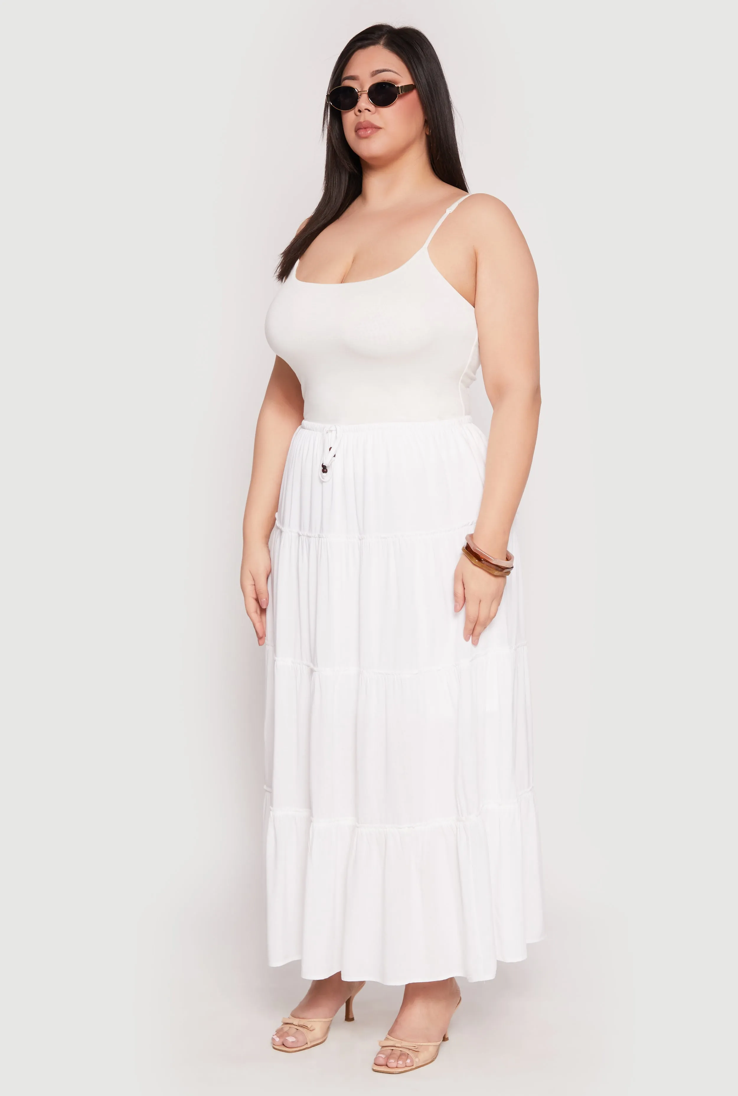 Plus Size Almost Famous Tiered Maxi Skirt sold by Rainbow product image thumbnail 3