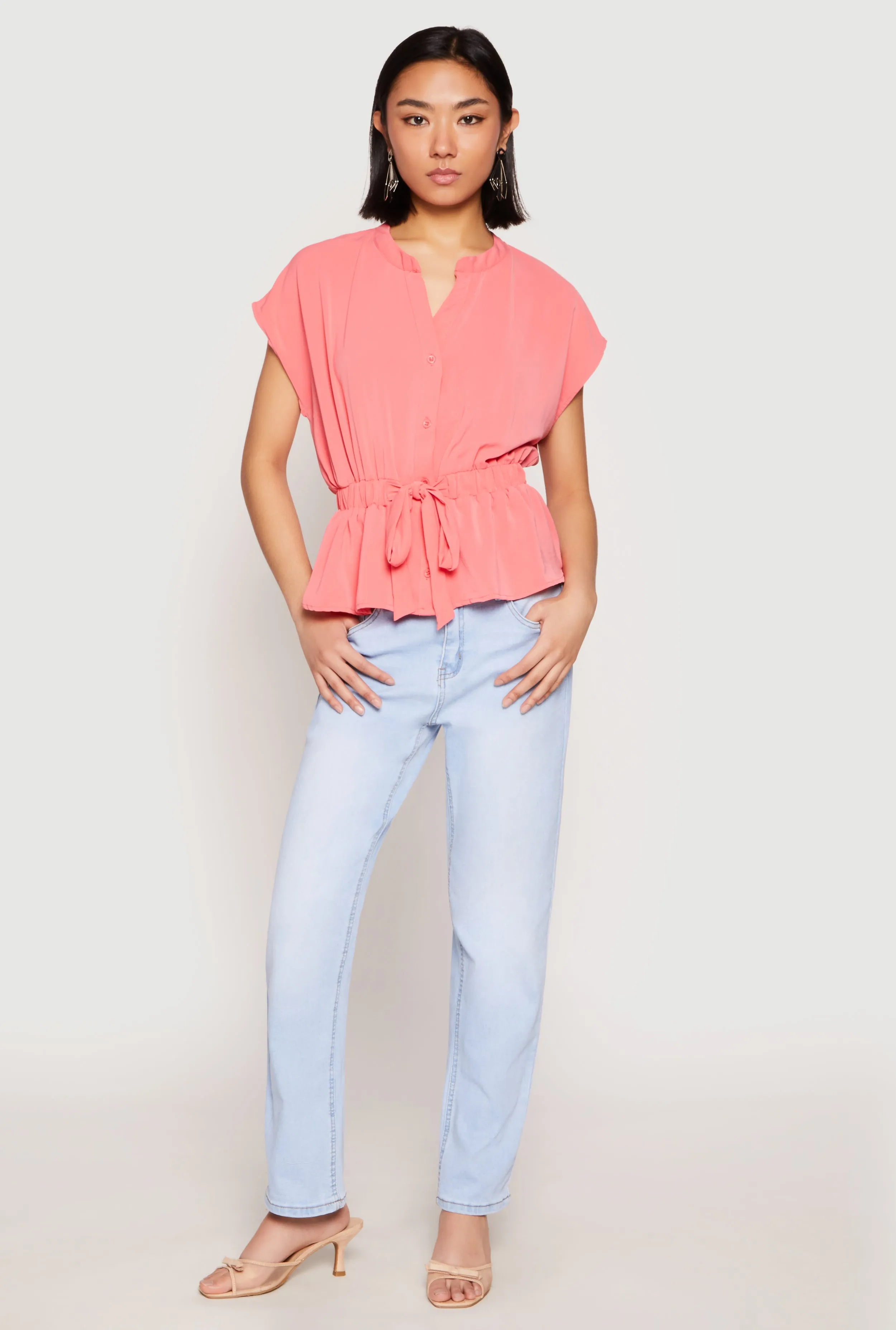 Iris Crepe Knit Drawstring Waist Blouse sold by Rainbow product image thumbnail 3