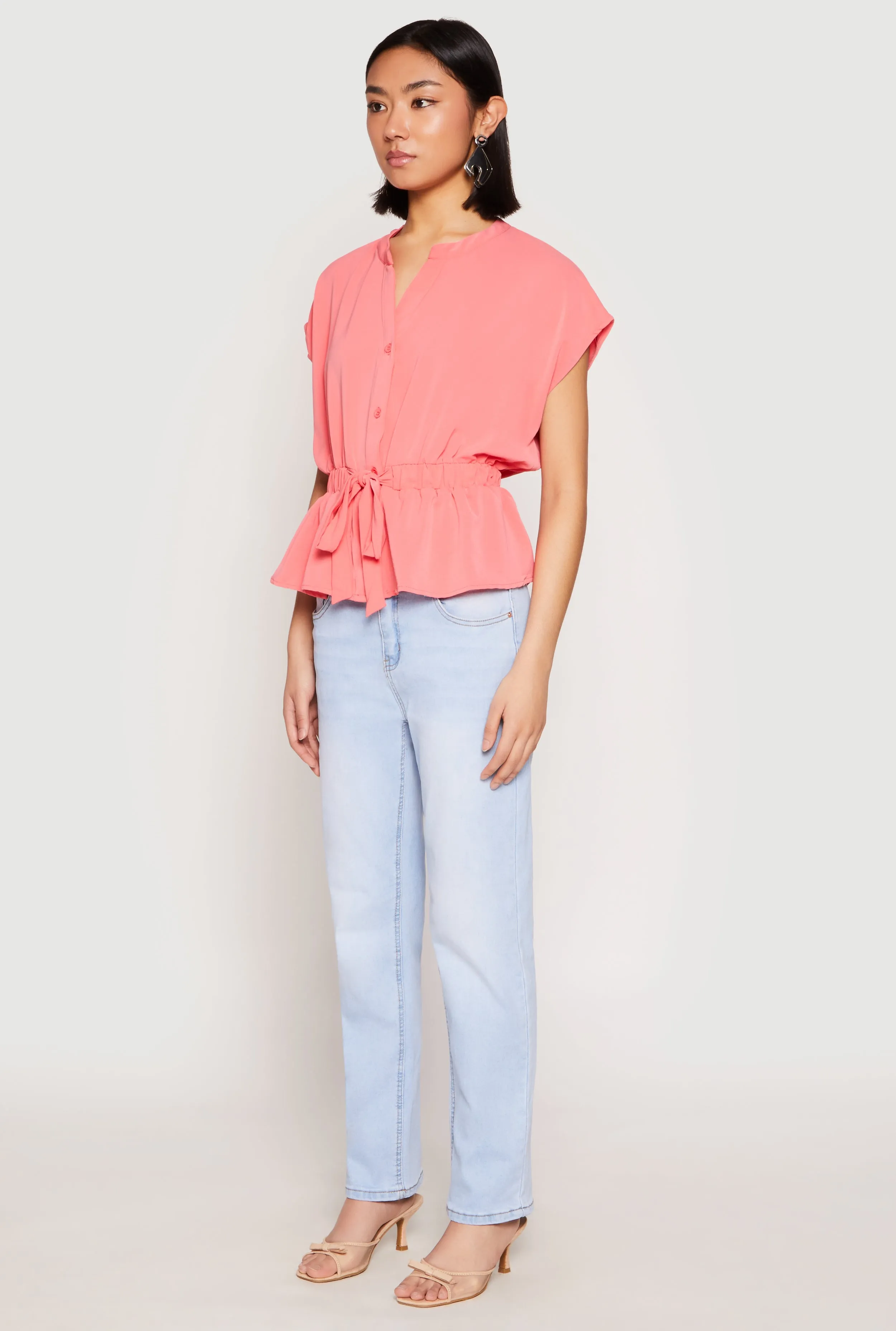 Iris Crepe Knit Drawstring Waist Blouse sold by Rainbow product image thumbnail 5