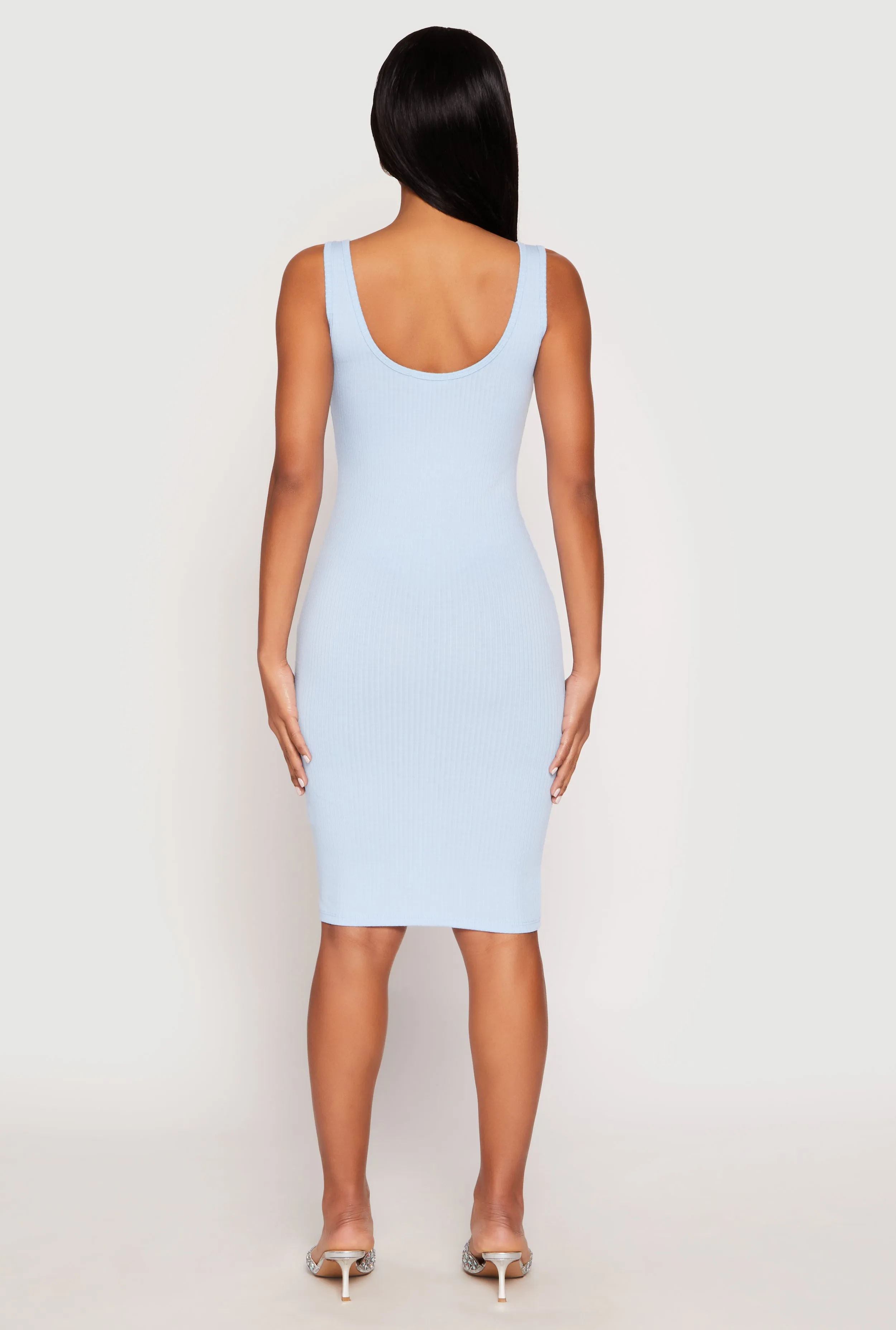 Ribbed Knit Notch Neck Dress sold by Rainbow product image thumbnail 5