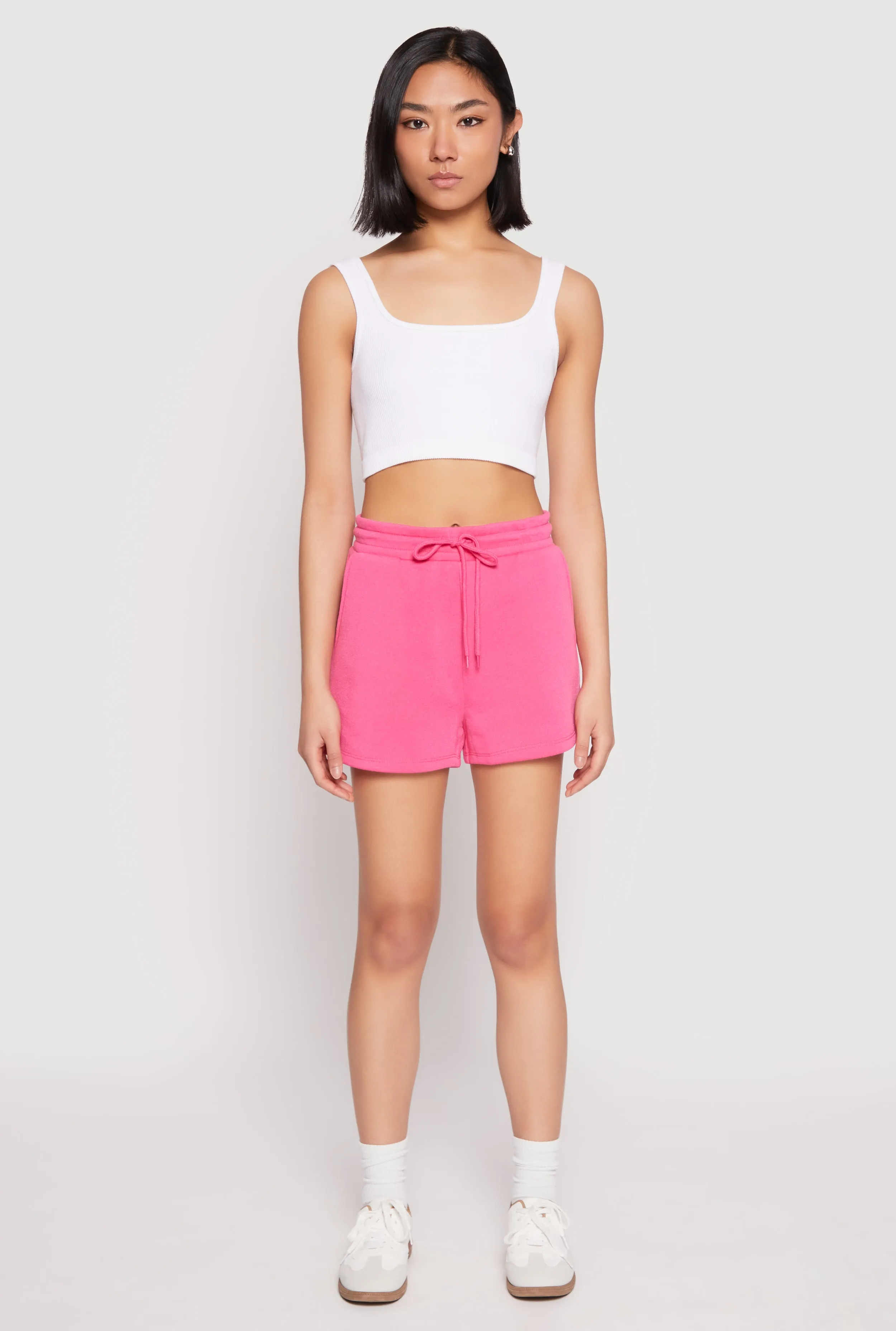 High Waist Drawstring Sweatshorts sold by Rainbow