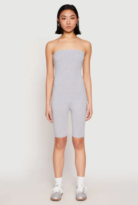 Spandex Strapless Biker Romper sold by Rainbow