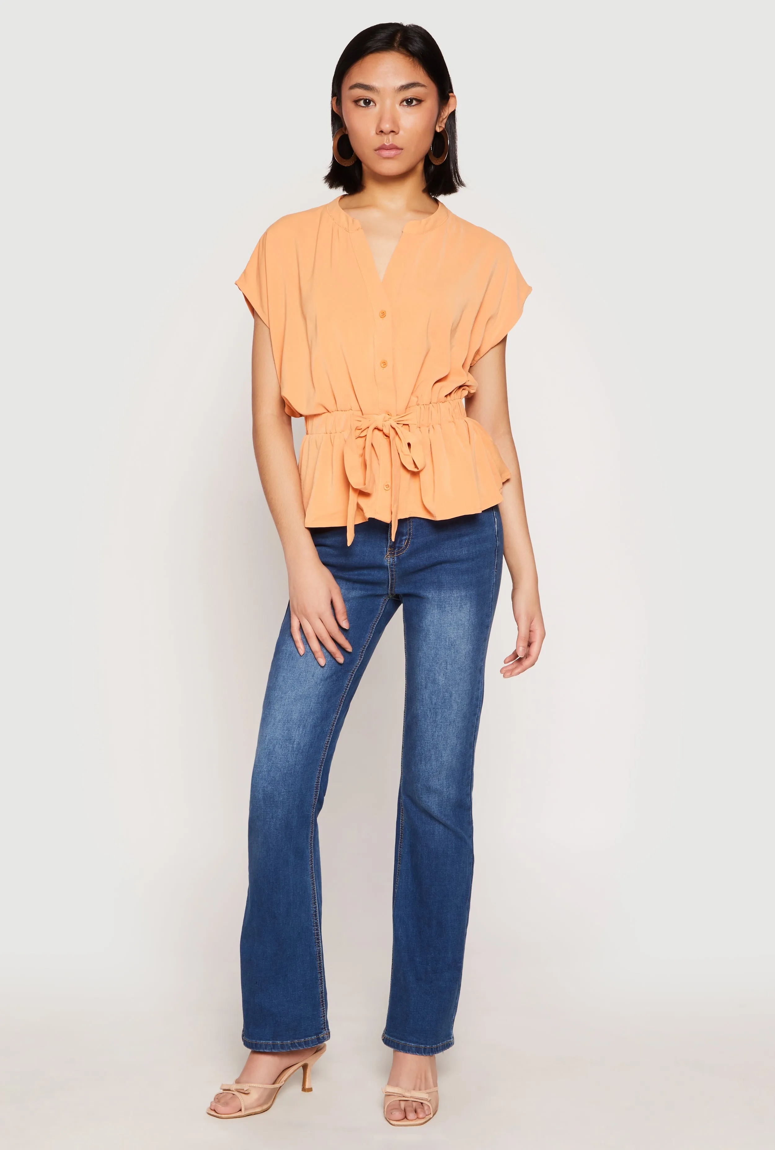 Iris Crepe Knit Drawstring Waist Blouse sold by Rainbow product image thumbnail 3