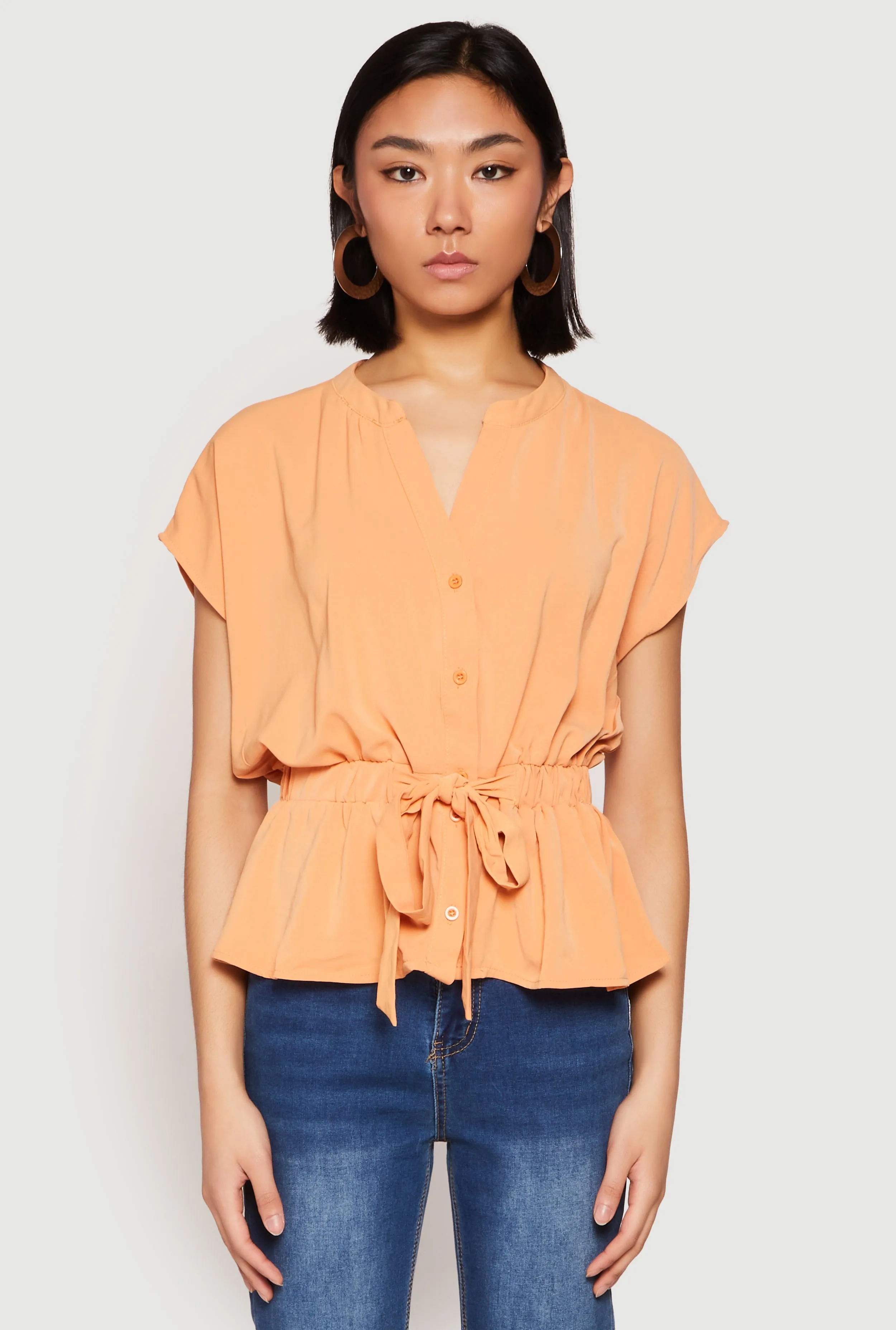 Iris Crepe Knit Drawstring Waist Blouse sold by Rainbow product image thumbnail 2