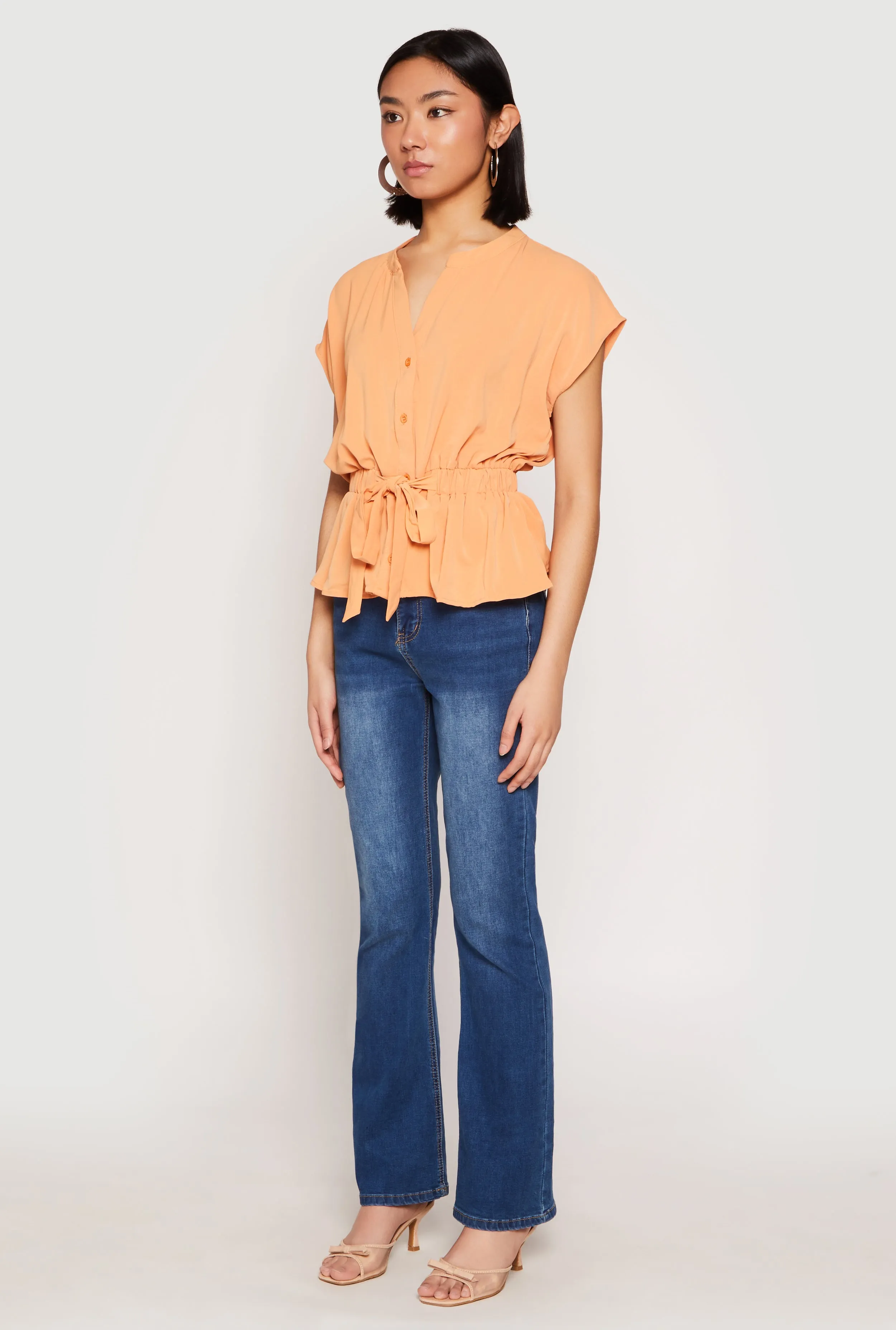 Iris Crepe Knit Drawstring Waist Blouse sold by Rainbow product image thumbnail 5