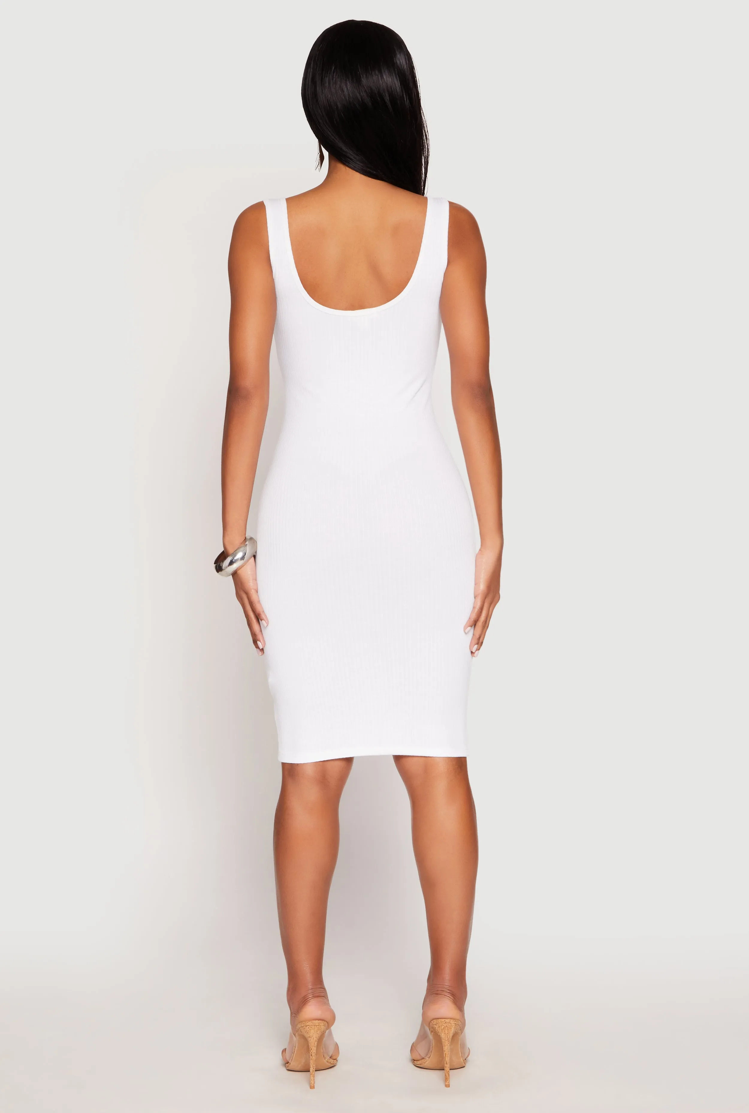 Ribbed Knit Notch Neck Dress sold by Rainbow product image thumbnail 5